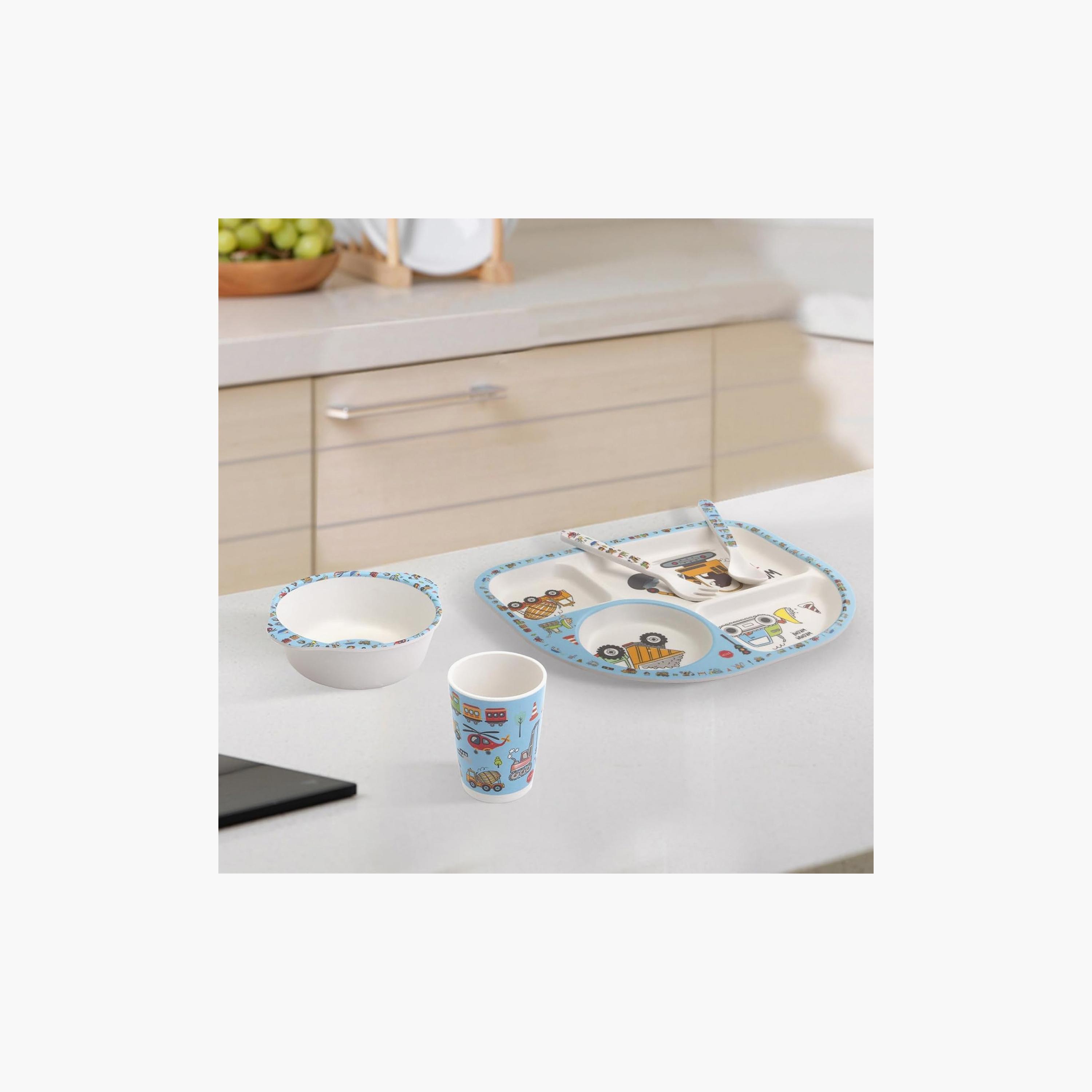 مجموعة أدوات مائدة من الخيزران 5 قطع - منطقة عمل من فاكتوري برايس-baby-feeding-mealtimeessentials-image-2