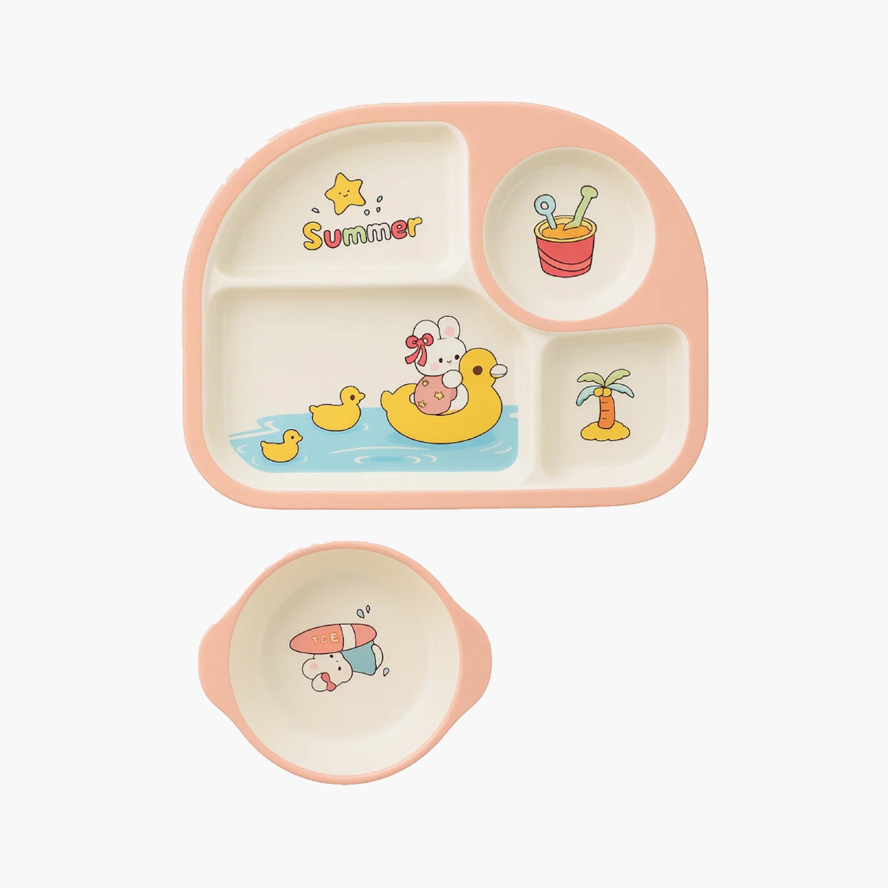 Factory Price 5-Piece Bamboo Tableware Set - Summer Camp-baby-feeding-mealtimeessentials-image-2