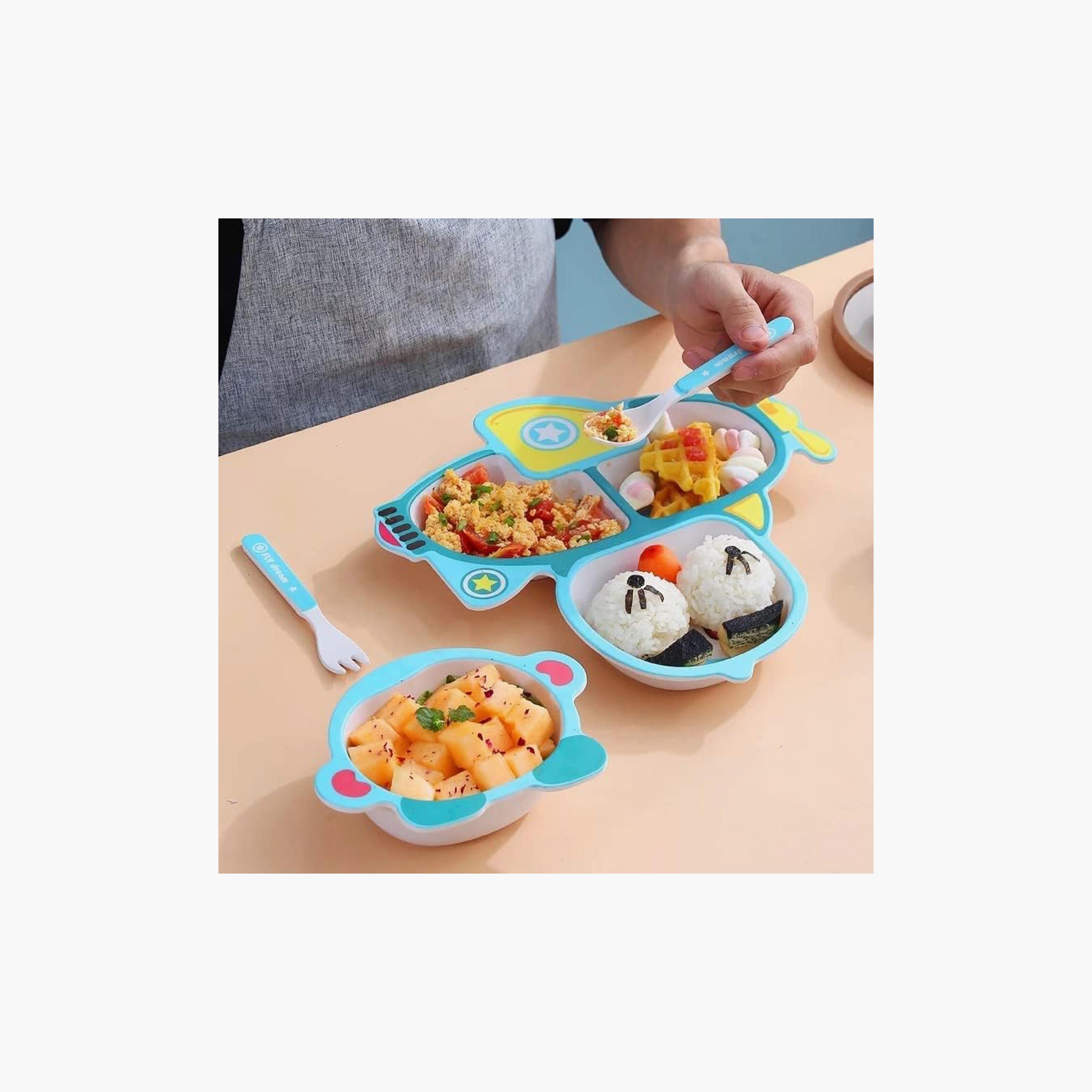 Factory Price 5-Piece Bamboo Tableware Set - Monkey Pilot-baby-feeding-mealtimeessentials-image-2