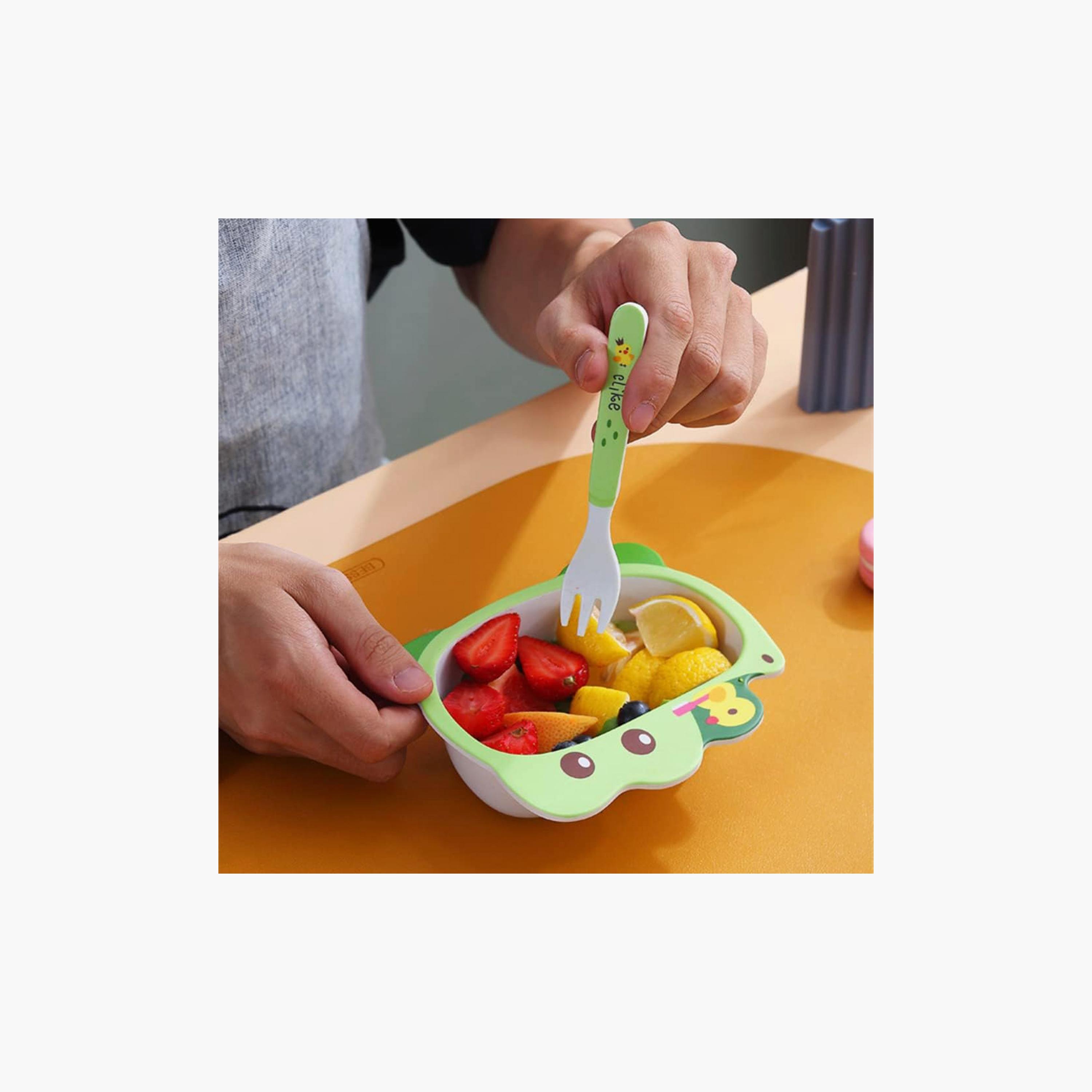 Factory Price 5-Piece Bamboo Tableware Set - Cute Croc-baby-feeding-mealtimeessentials-image-6