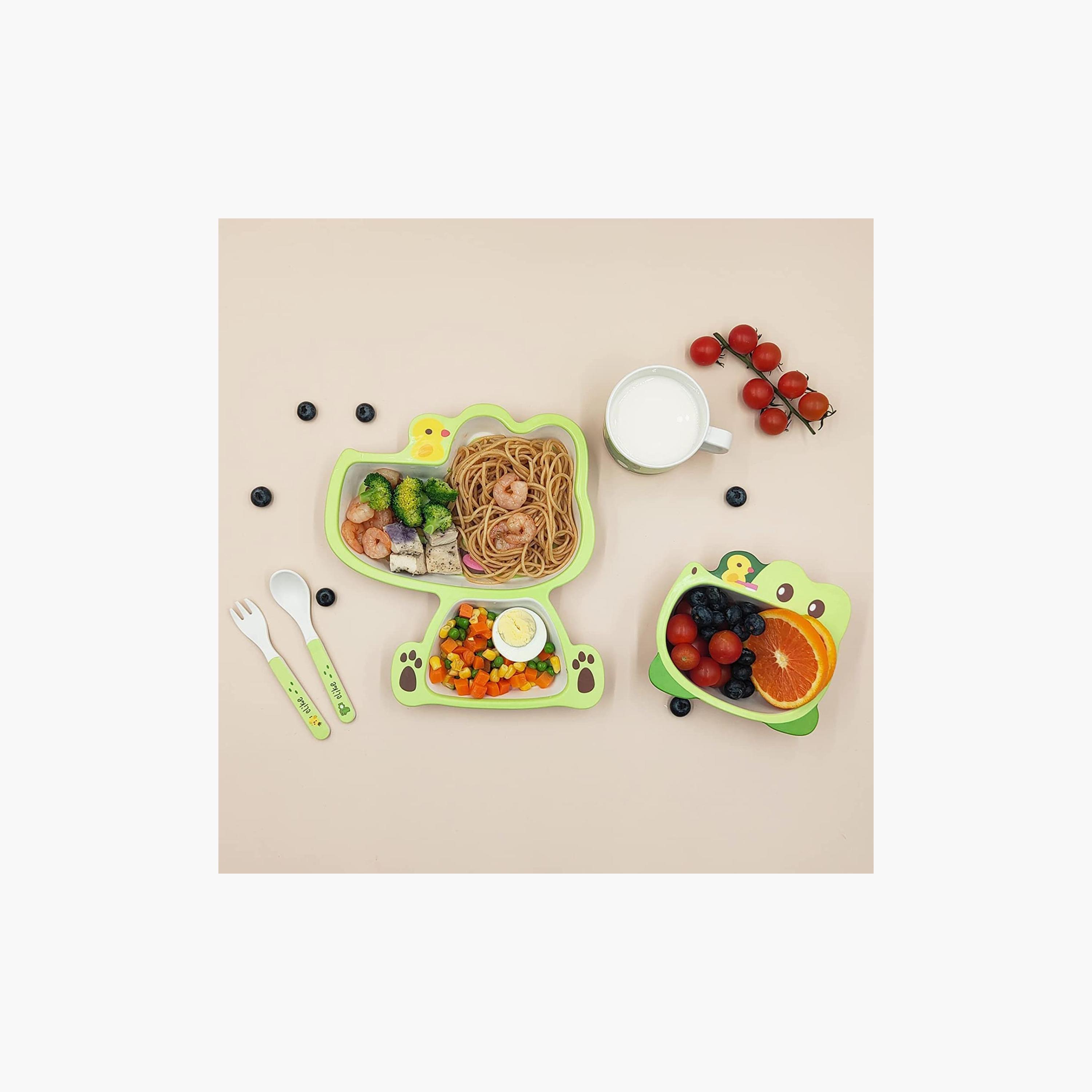Factory Price 5-Piece Bamboo Tableware Set - Cute Croc-baby-feeding-mealtimeessentials-image-8