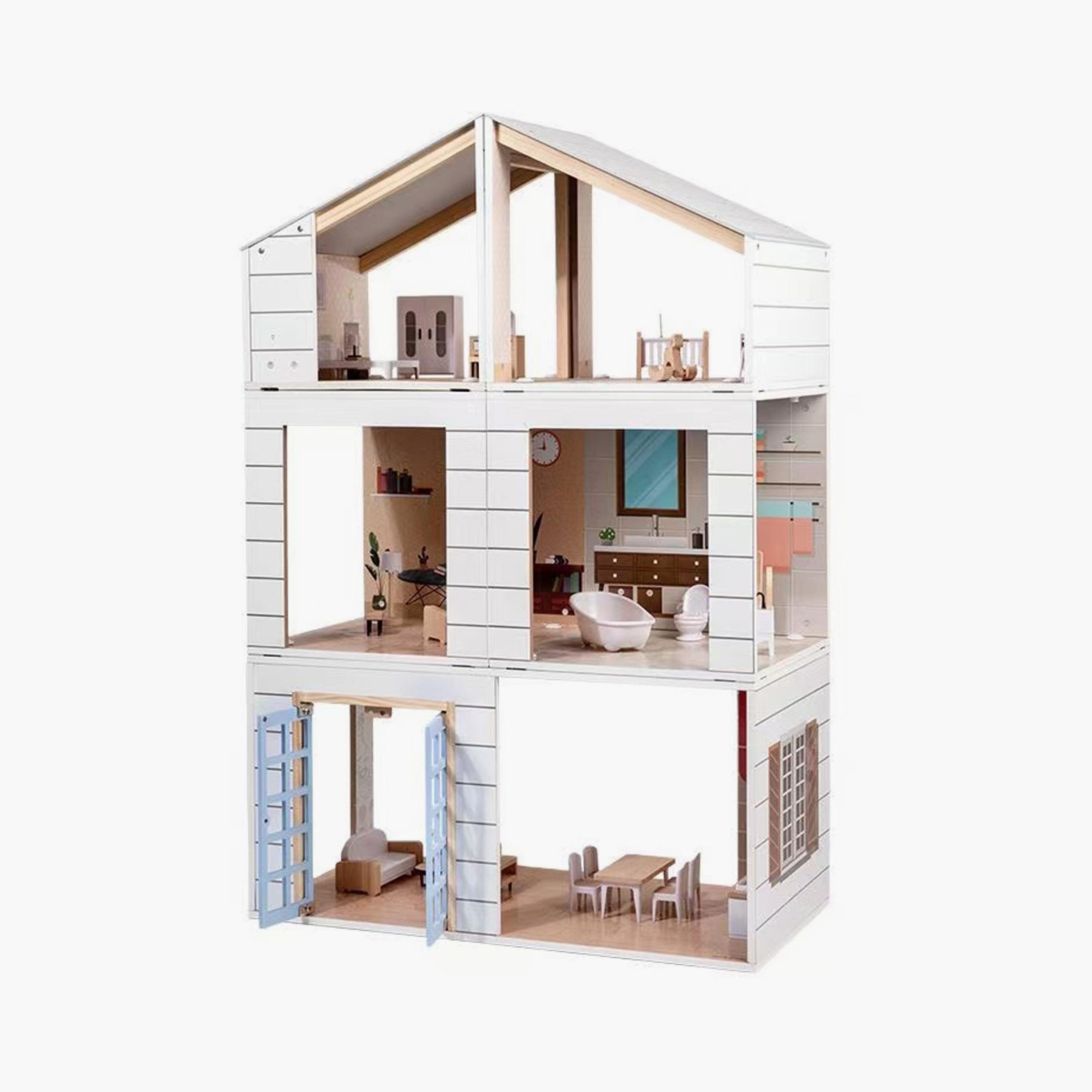 بيت دمى خشبي 3 طوابق من فاكتوري برايس-toys-outdoor-playhousesandplayards-image-1