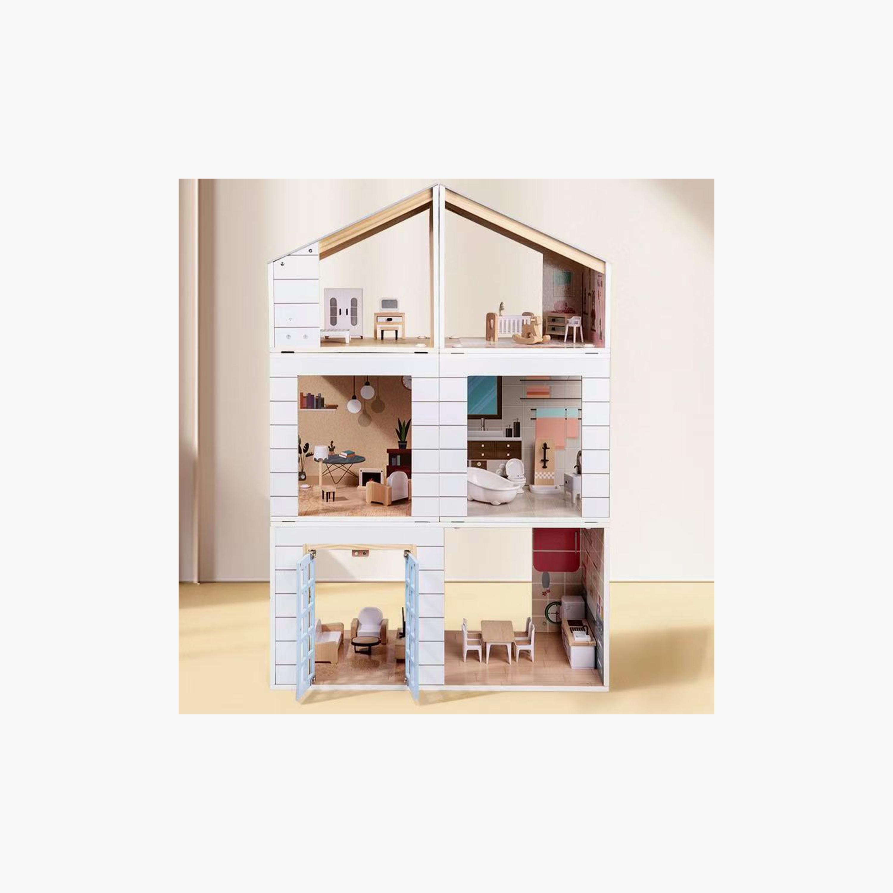 بيت دمى خشبي 3 طوابق من فاكتوري برايس-toys-outdoor-playhousesandplayards-image-2