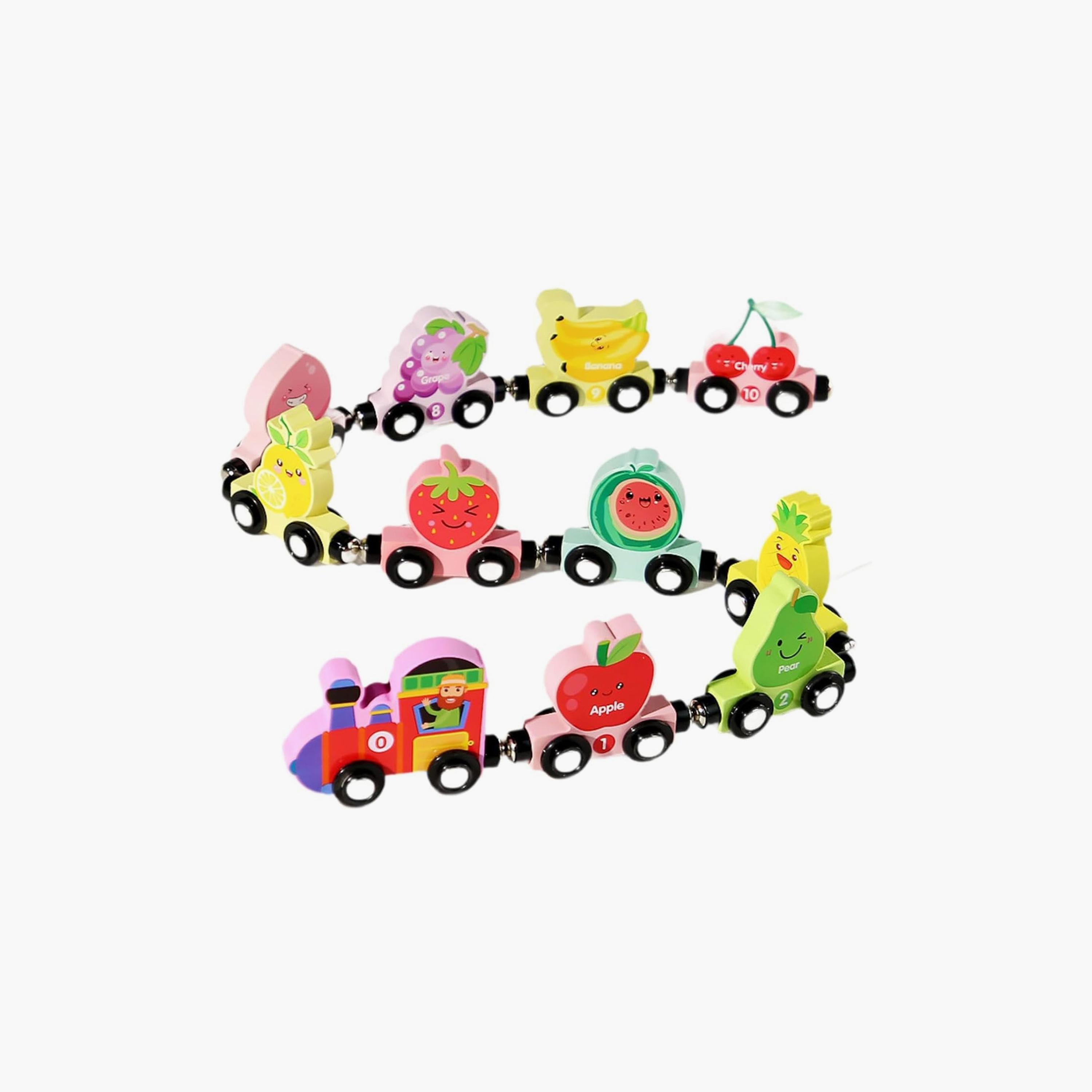 Factory Price Magnetic Wooden Fruit Montessori Train Set-toys-playvehicles-vehicleplaysets-image-1