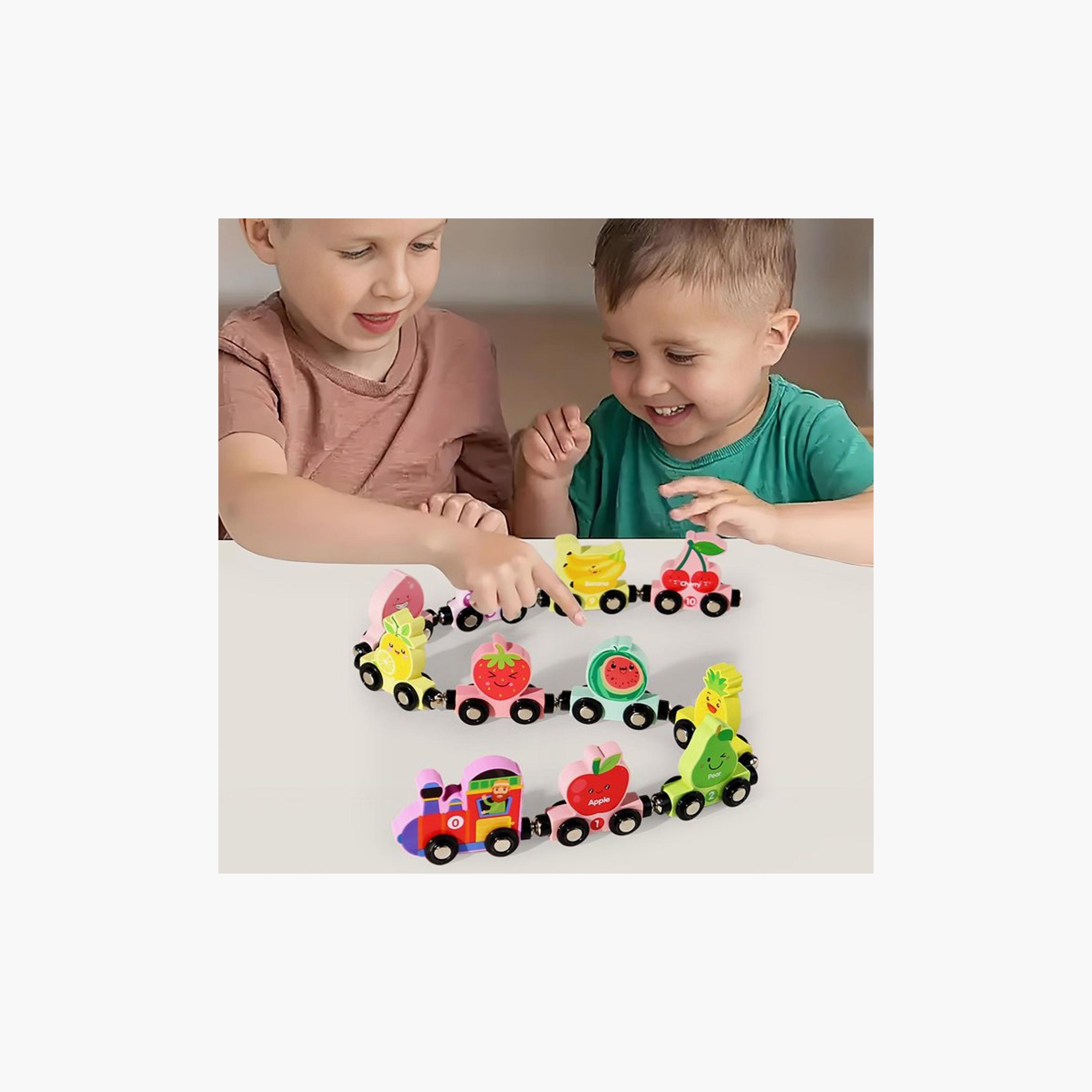 Factory Price Magnetic Wooden Fruit Montessori Train Set-toys-playvehicles-vehicleplaysets-image-3