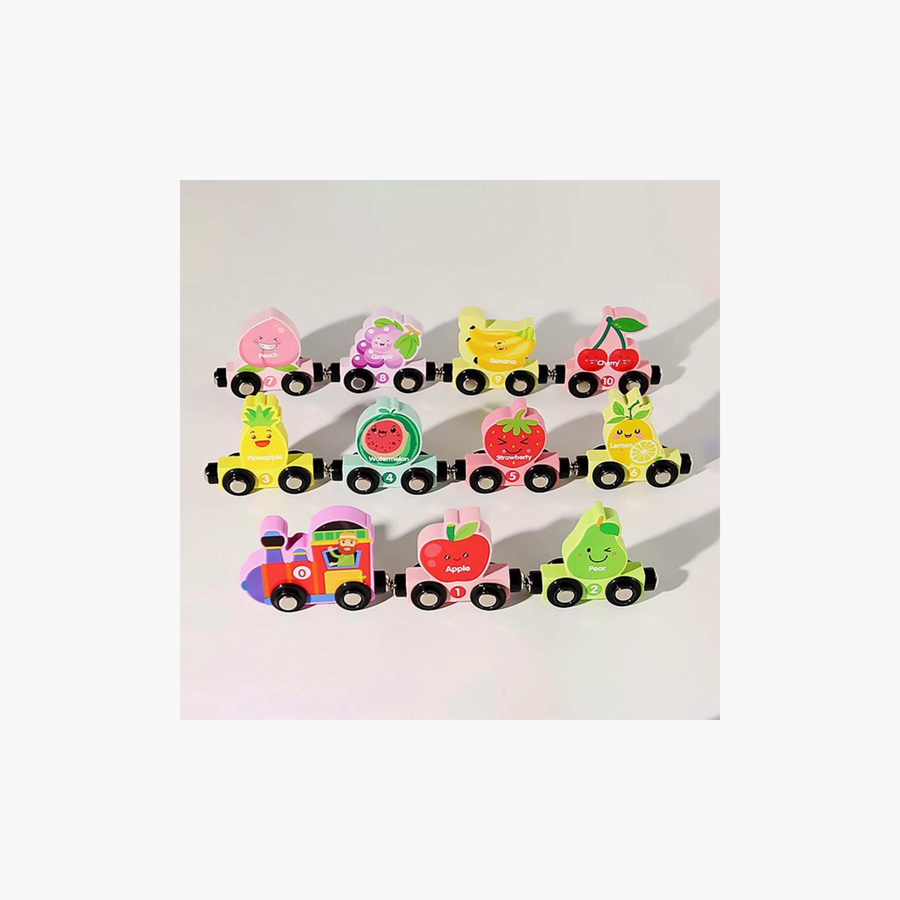 Factory Price Magnetic Wooden Fruit Montessori Train Set-toys-playvehicles-vehicleplaysets-image-4