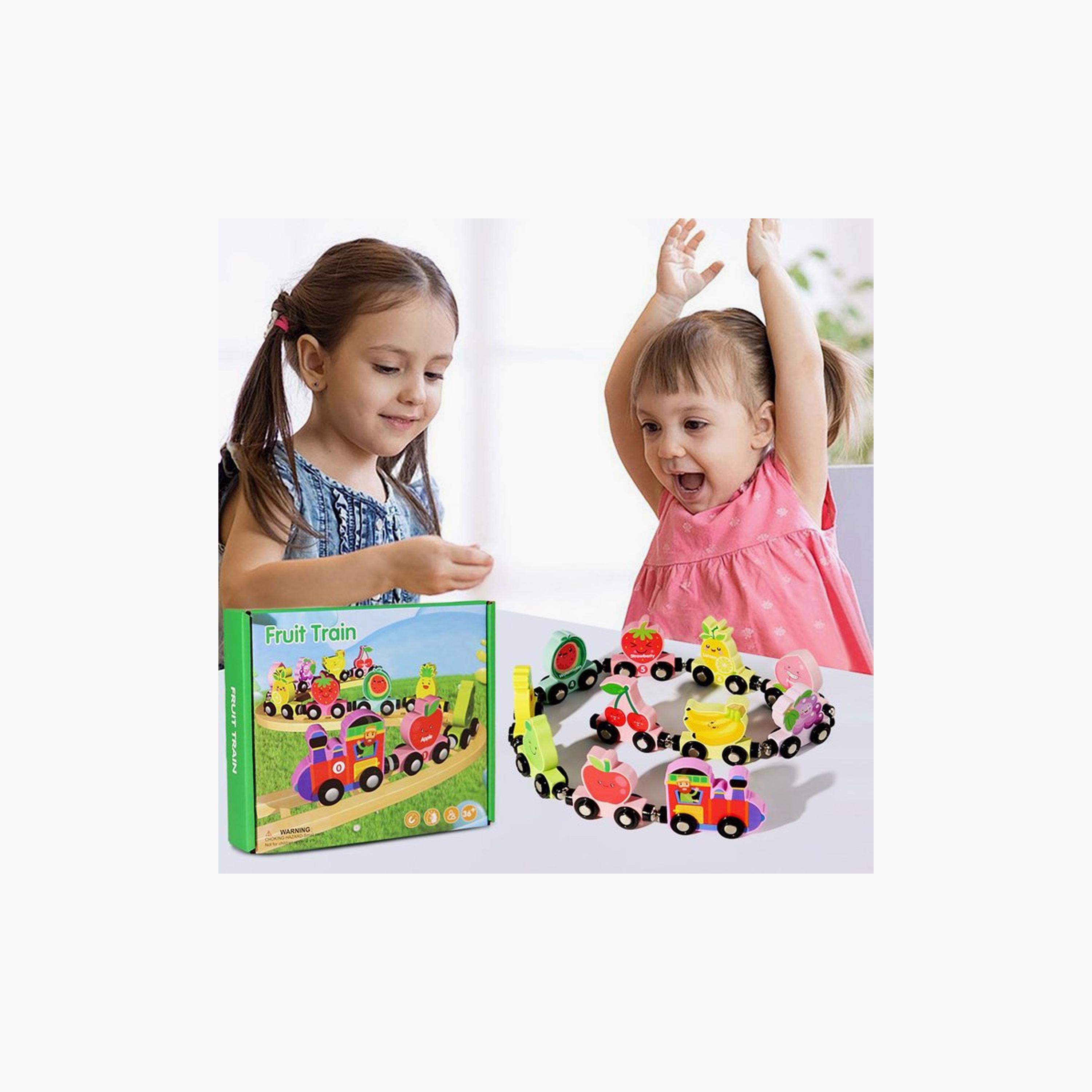 Factory Price Magnetic Wooden Fruit Montessori Train Set-toys-playvehicles-vehicleplaysets-image-5