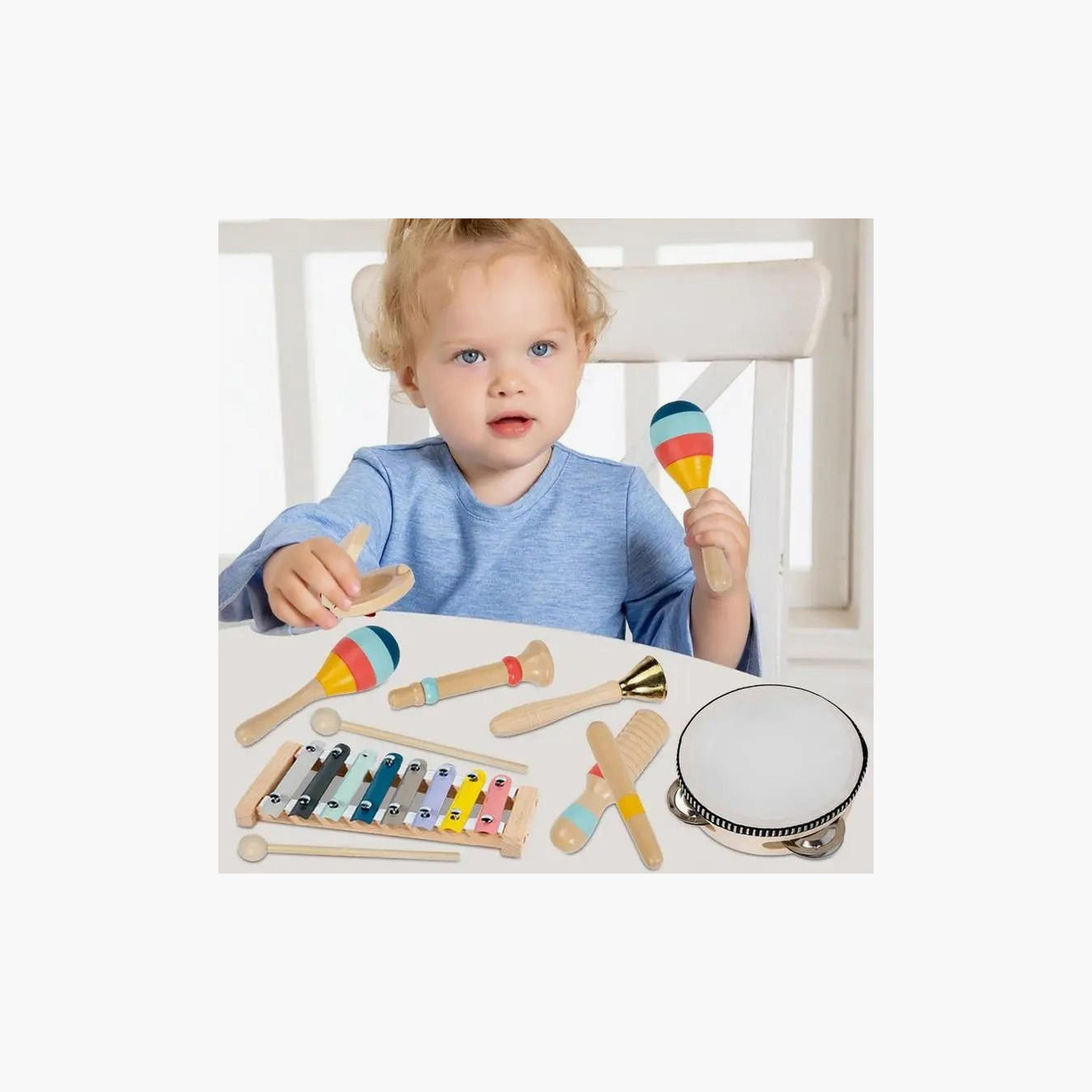 Factory Price 10-Piece Wooden Montessori Music Instruments Set-toys-educational-musicaltoys-image-2