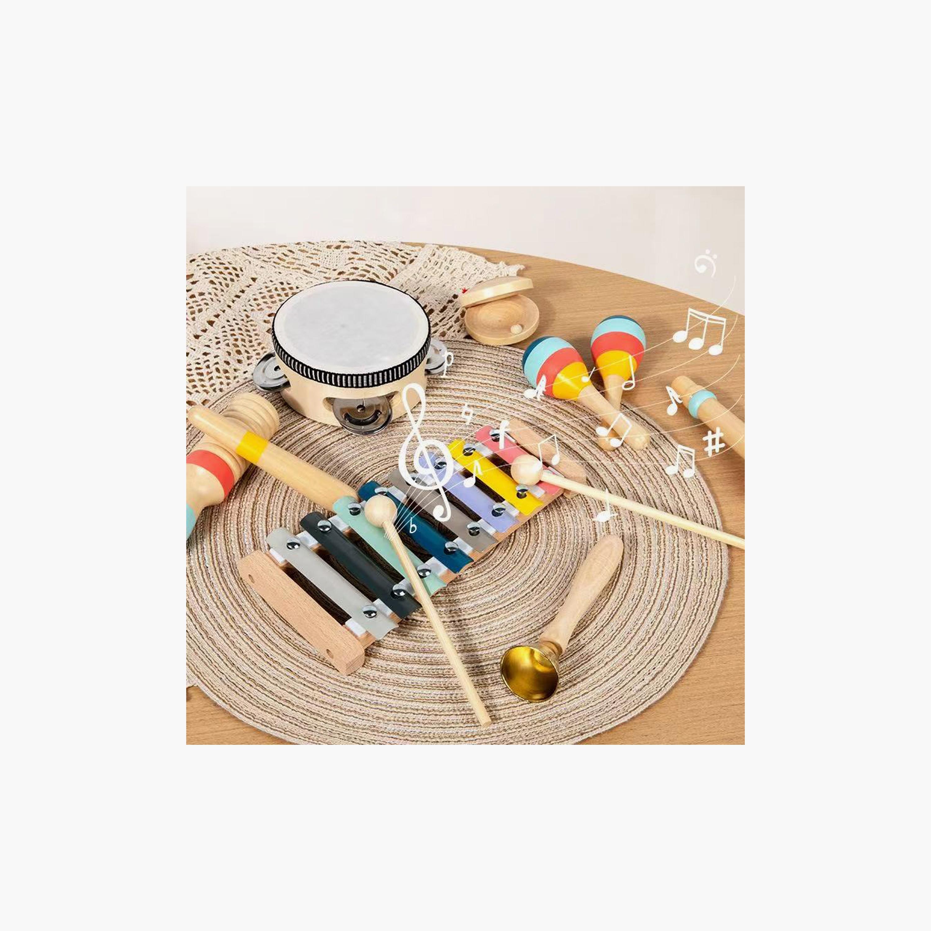 Factory Price 10-Piece Wooden Montessori Music Instruments Set-toys-educational-musicaltoys-image-3