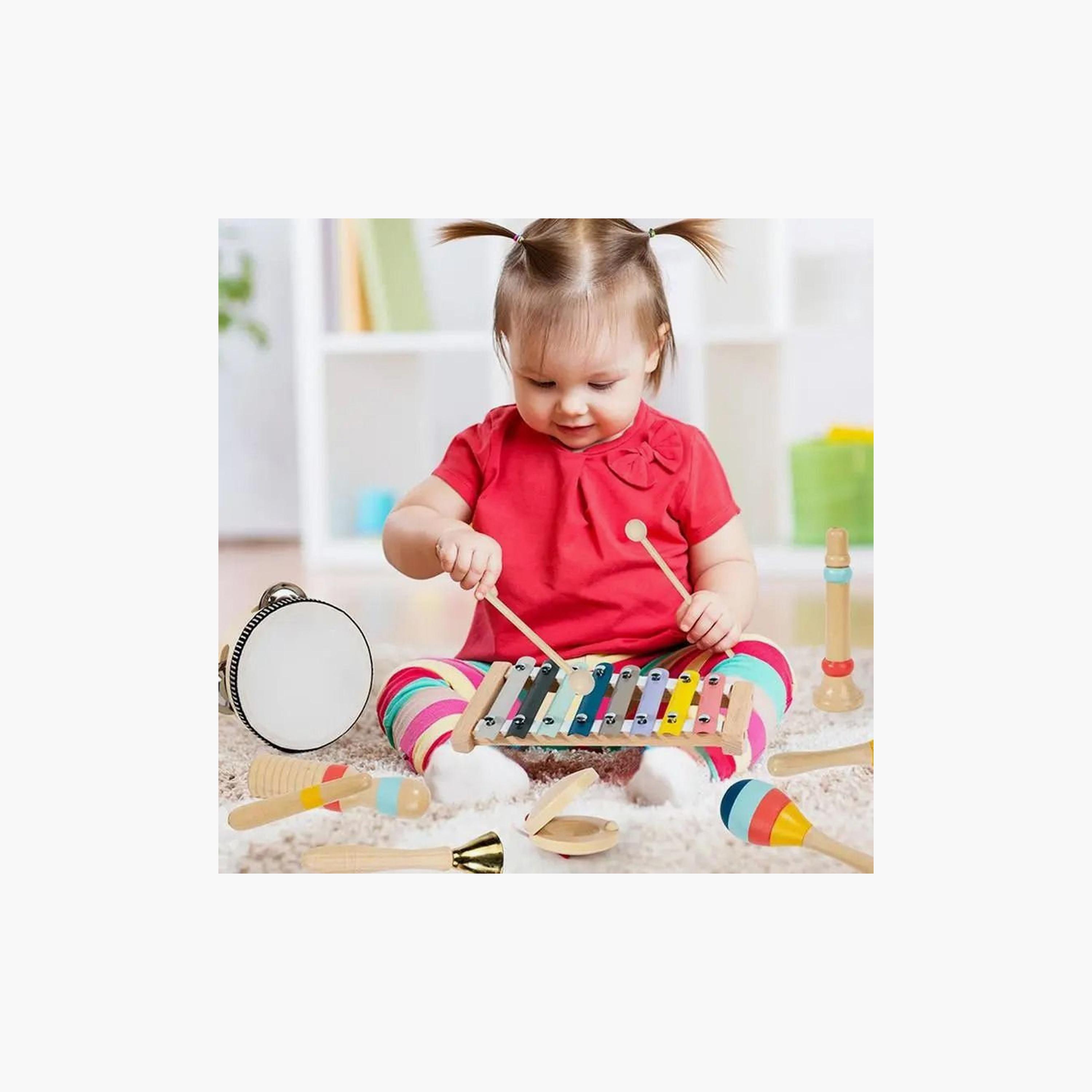Factory Price 10-Piece Wooden Montessori Music Instruments Set-toys-educational-musicaltoys-image-4