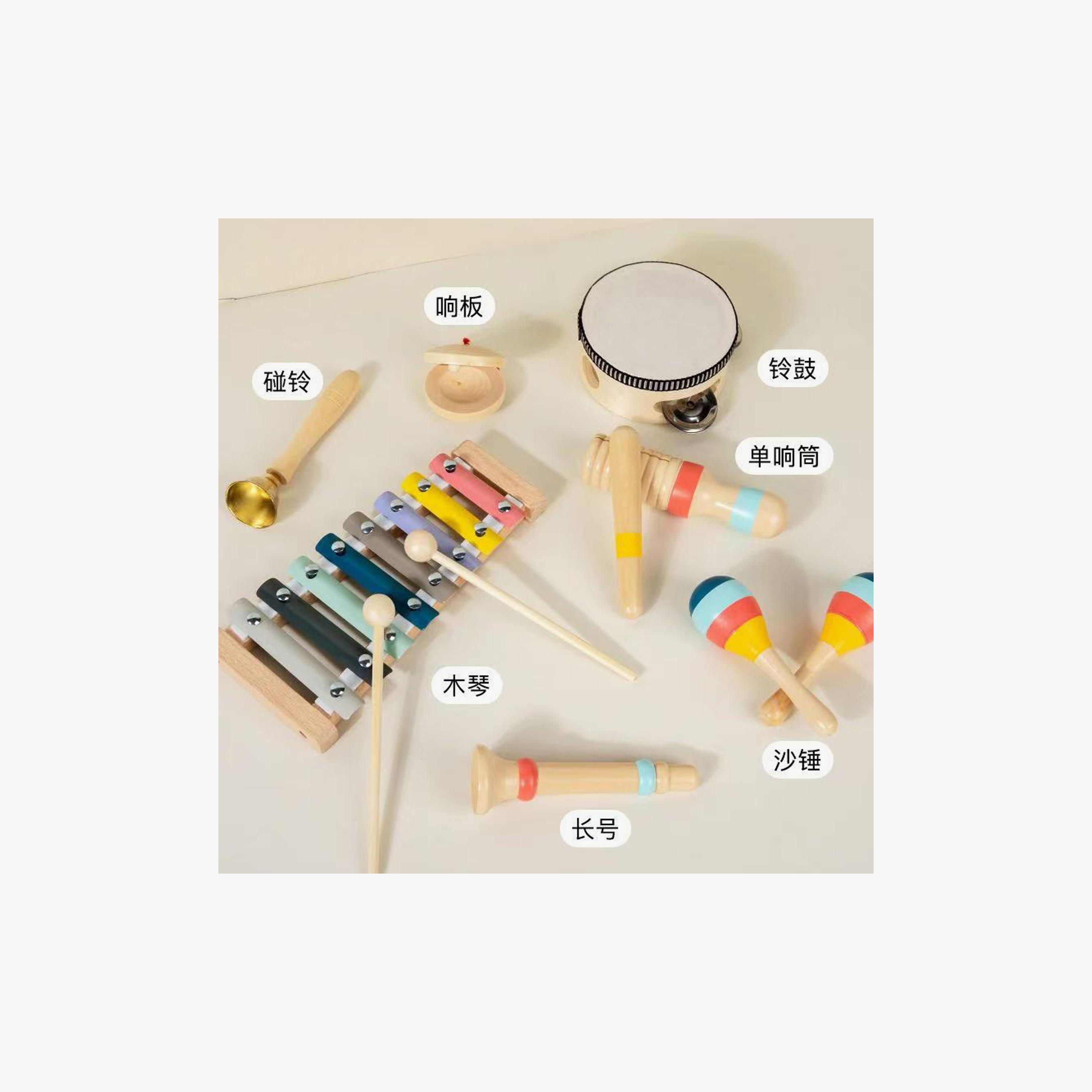 Factory Price 10-Piece Wooden Montessori Music Instruments Set-toys-educational-musicaltoys-image-7