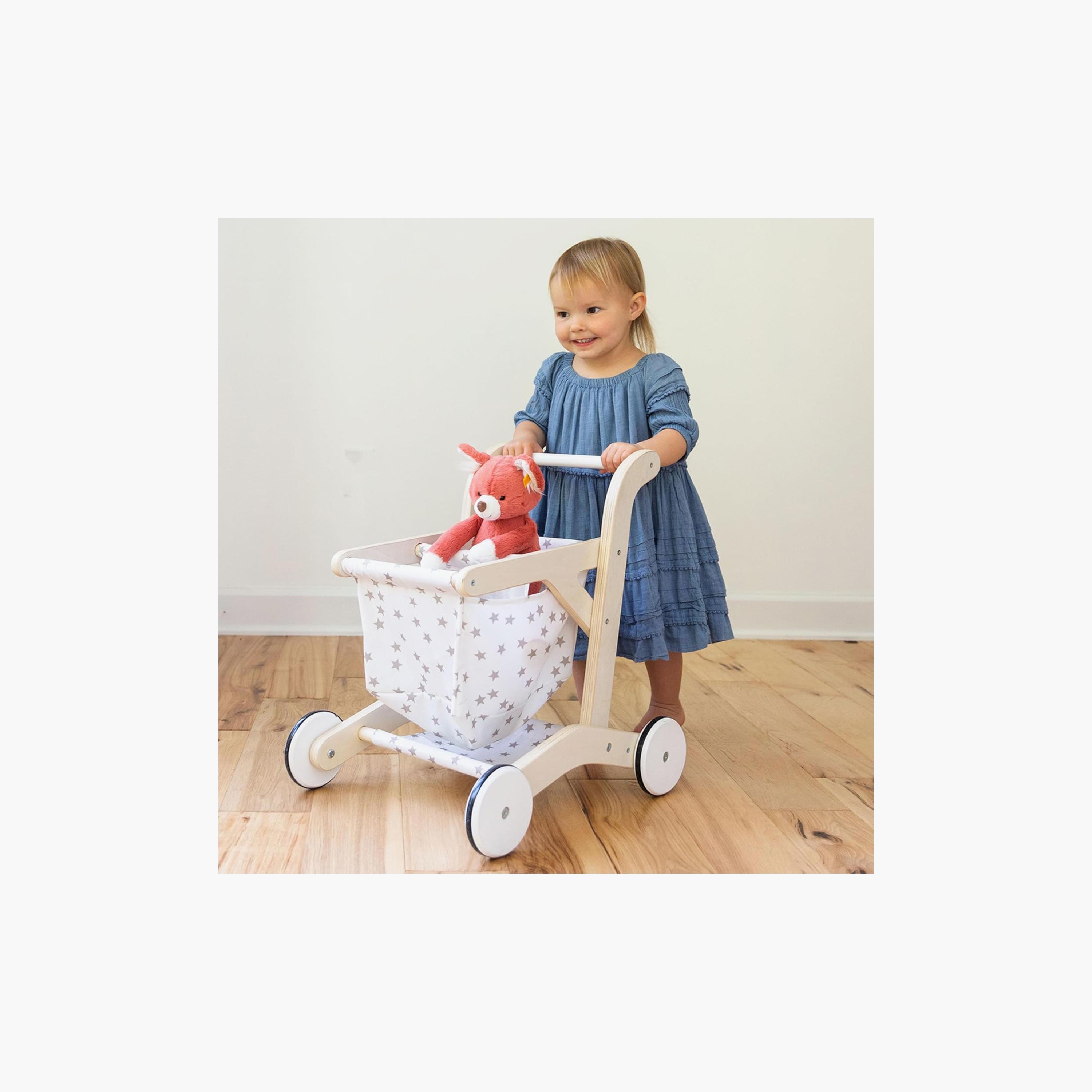 عربة تسوق خشبية بسلة قابلة للإزالة من فاكتوري برايس-toys-roleplay-supermarketandshoppingsets-image-2