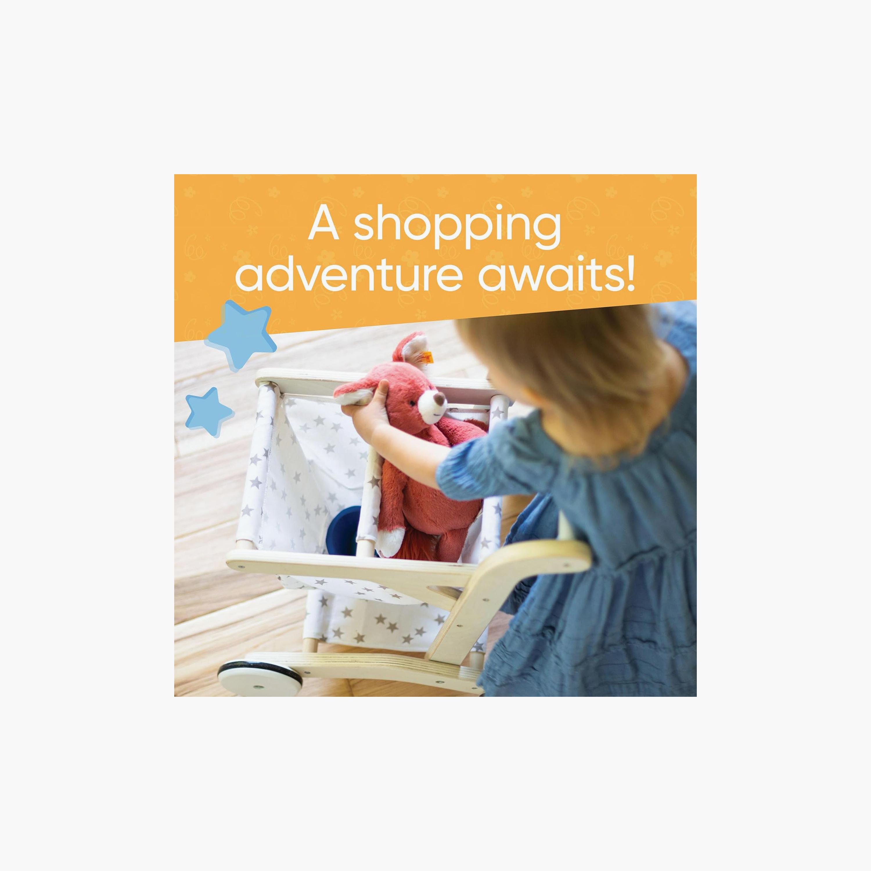 عربة تسوق خشبية بسلة قابلة للإزالة من فاكتوري برايس-toys-roleplay-supermarketandshoppingsets-image-3