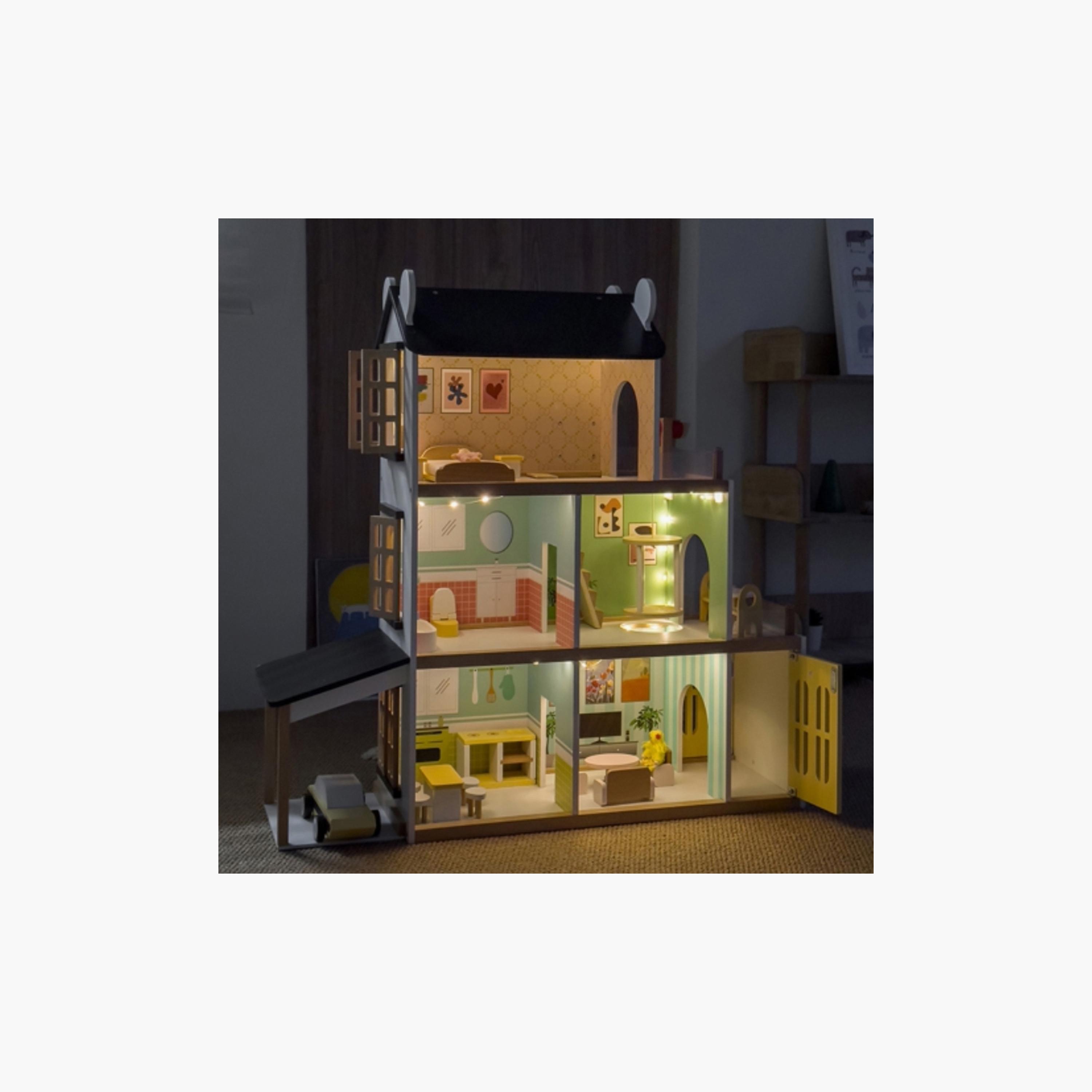 Factory Price 20-Piece Wooden Doll House with Accessories-toys-outdoor-playhousesandplayards-image-6