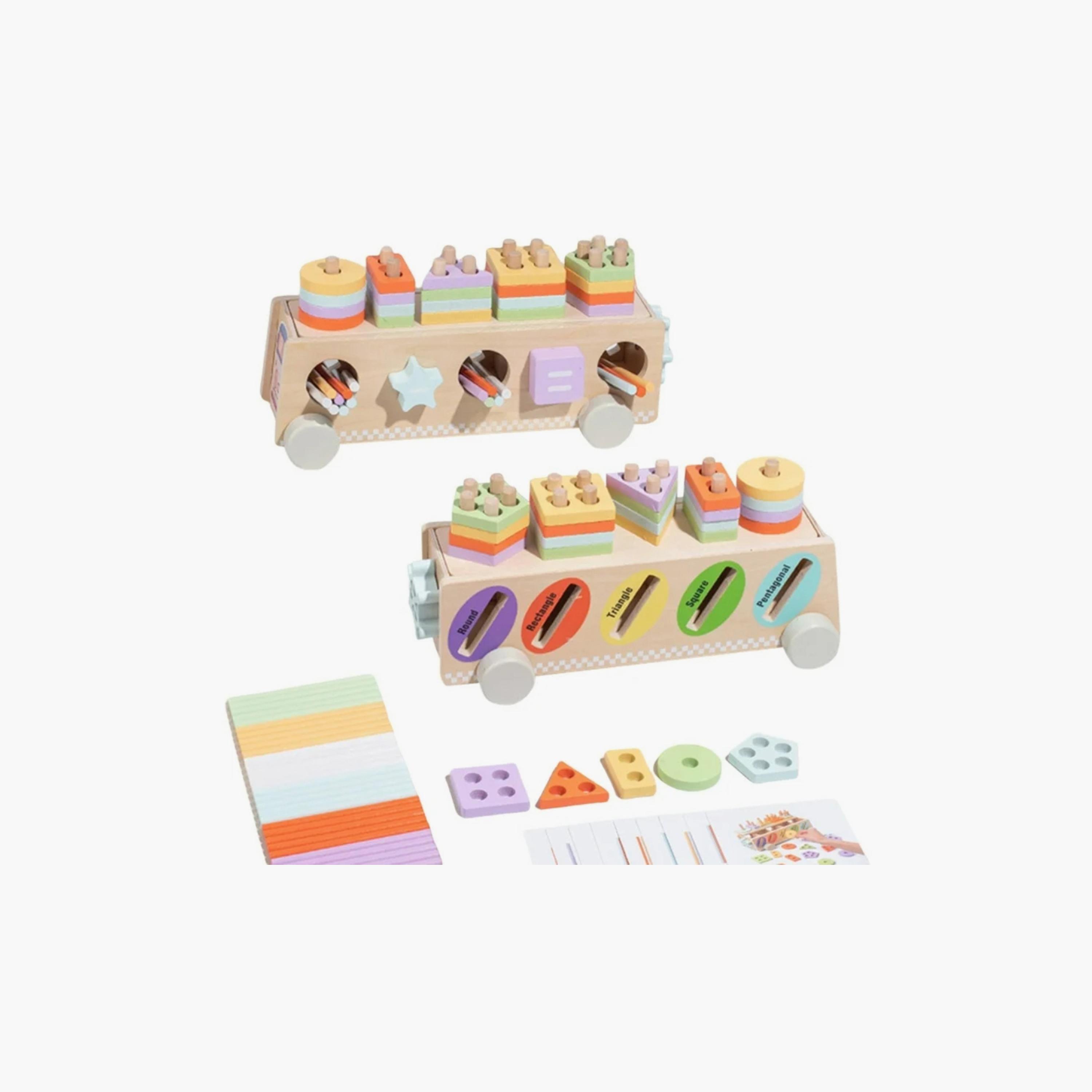 Factory Price Montessori Multifunctional Wooden Shape Sorter With Colour Sticks-toys-buildingblocks-blocks-image-3