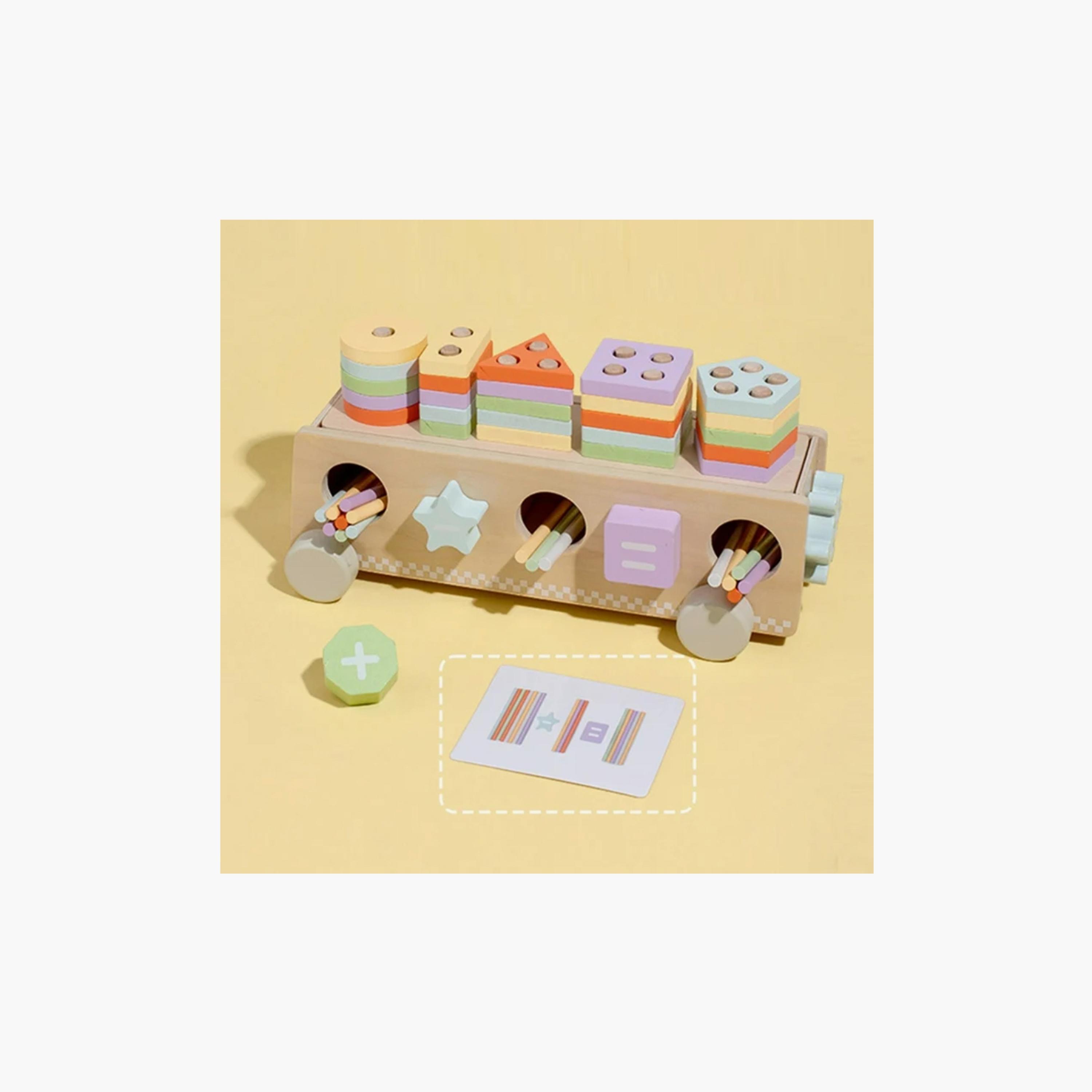 Factory Price Montessori Multifunctional Wooden Shape Sorter With Colour Sticks-toys-buildingblocks-blocks-image-5