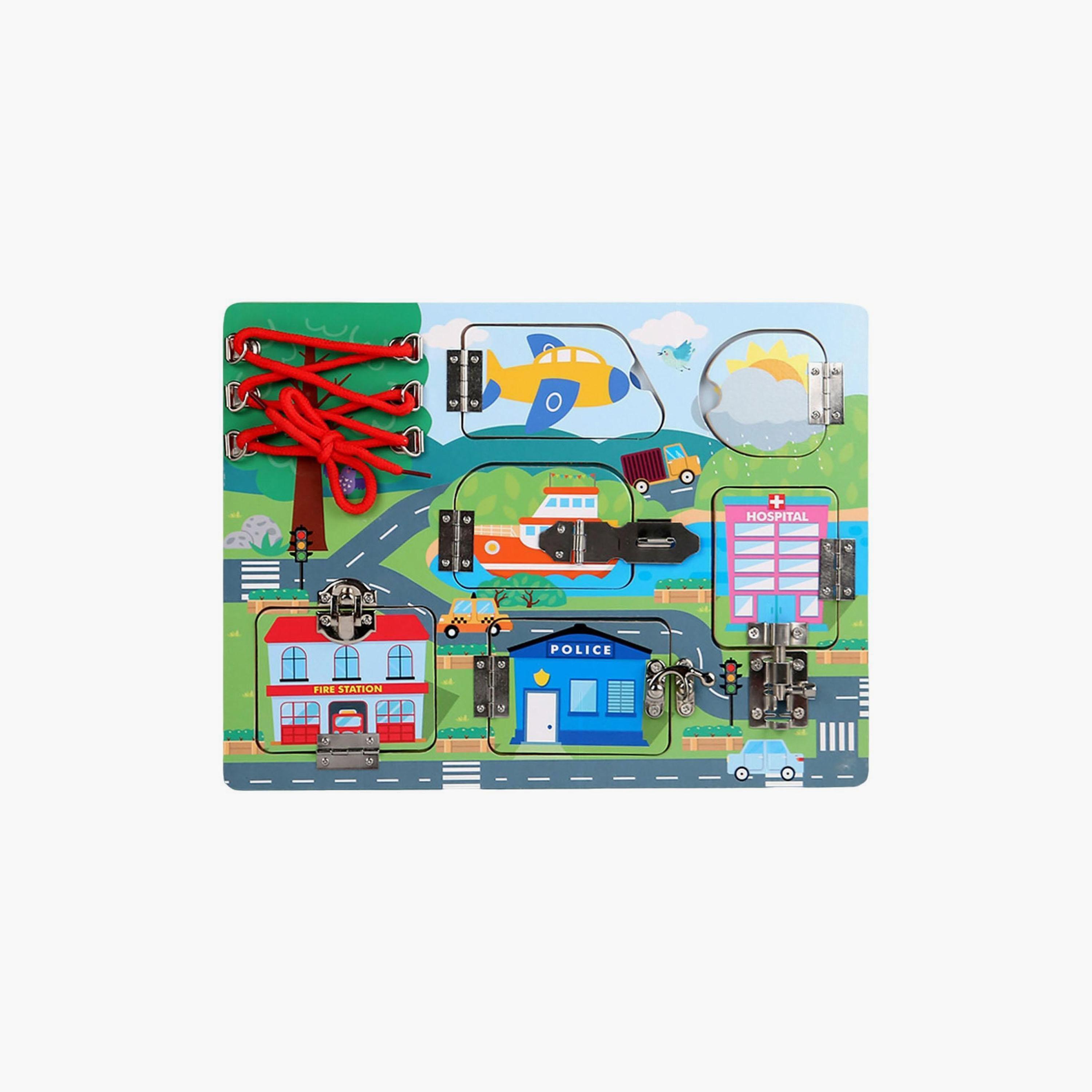 Factory Price Wooden Lock and Latches Busy Board-toys-indoortoys-boardgames-image-1
