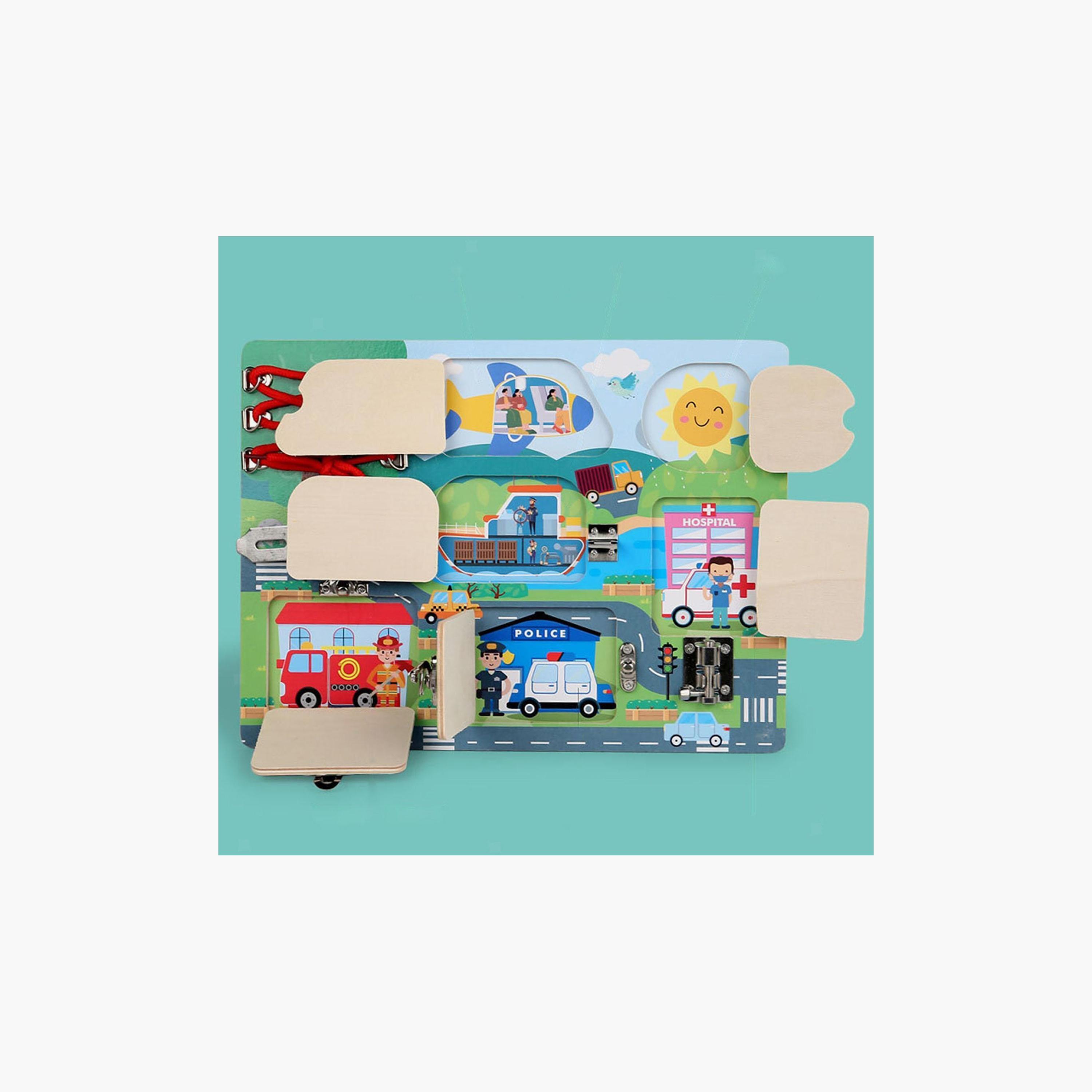 Factory Price Wooden Lock and Latches Busy Board-toys-indoortoys-boardgames-image-4