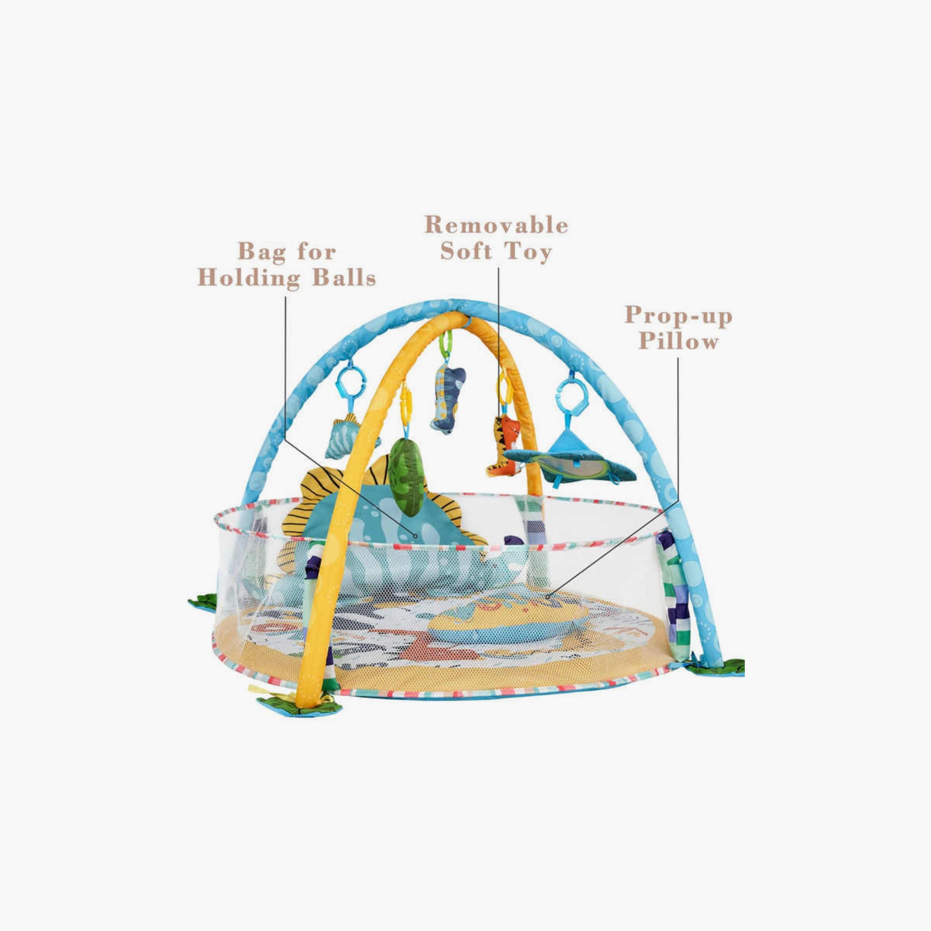 Factory Price Rylee 3-in-1 Activity Play Gym with Ball Pit - A-baby-infantactivity-playgyms-image-3