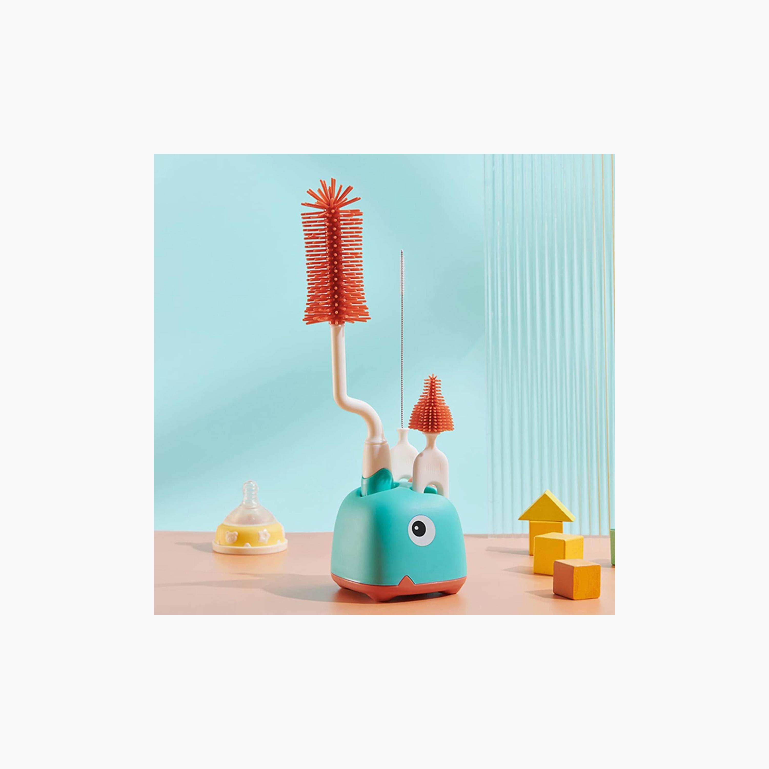 Factory Price Kaylen Silicone Feeding Bottle Cleaning Brush Set-baby-feeding-accessories-image-2