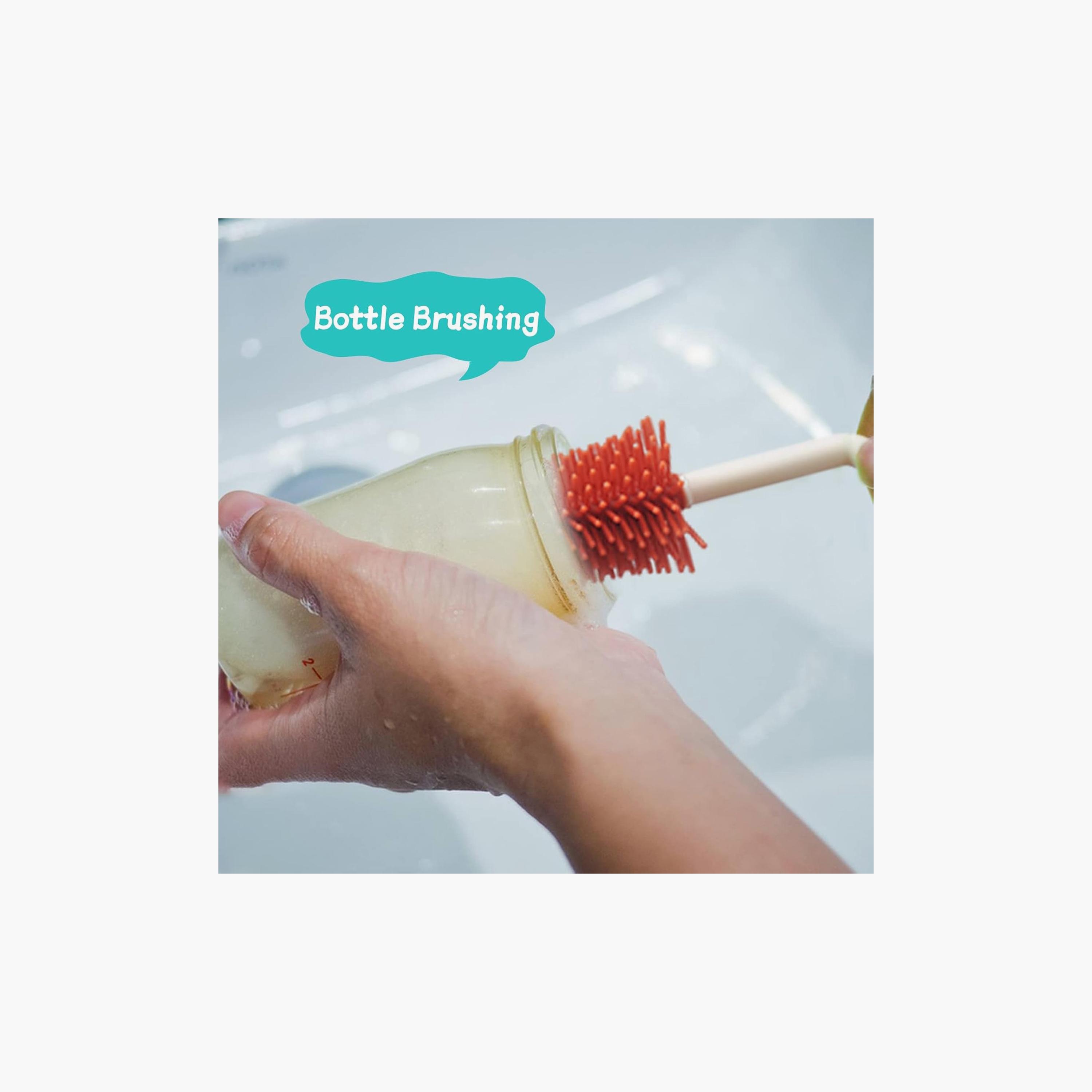 Factory Price Kaylen Silicone Feeding Bottle Cleaning Brush Set-baby-feeding-accessories-image-5