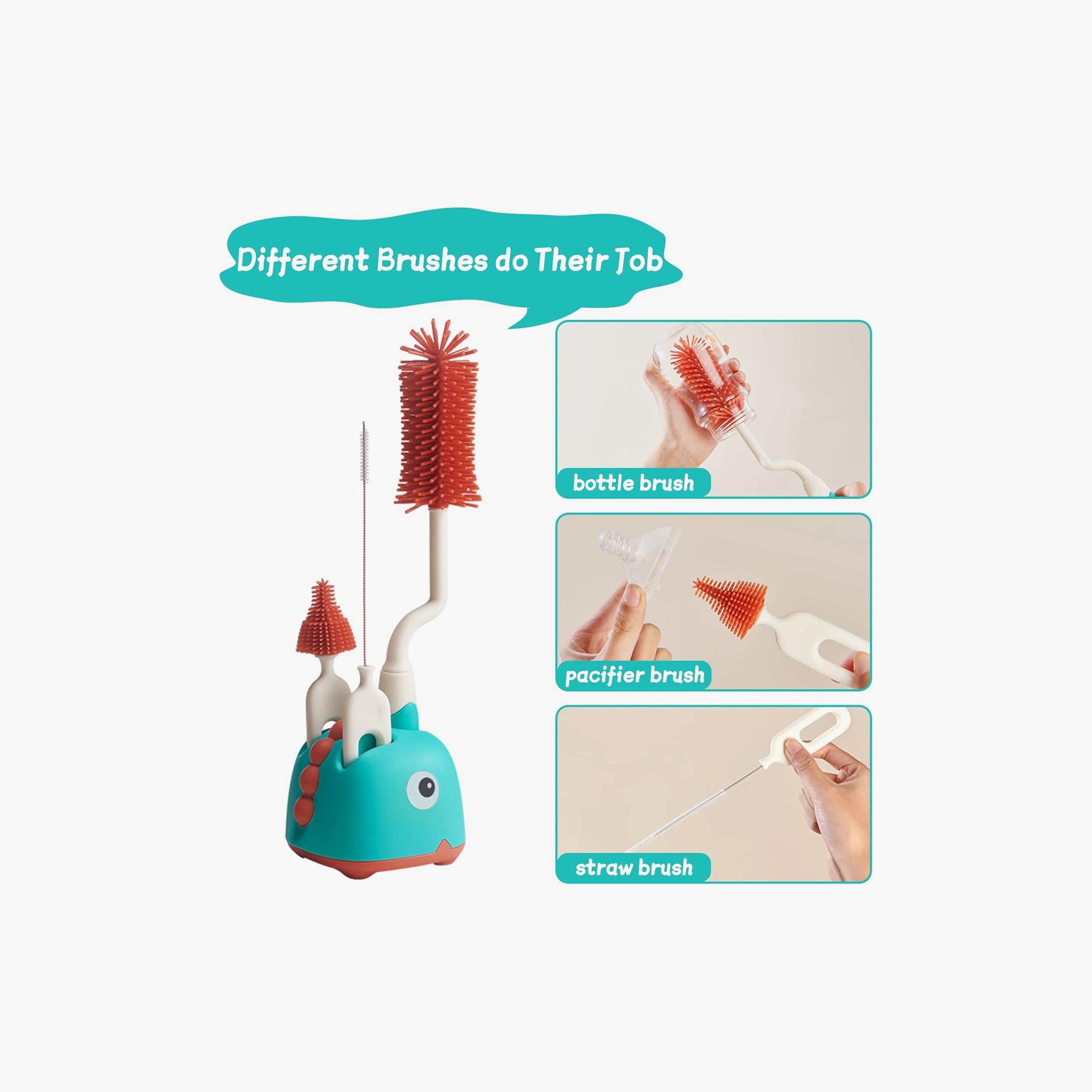 Factory Price Kaylen Silicone Feeding Bottle Cleaning Brush Set-baby-feeding-accessories-image-8