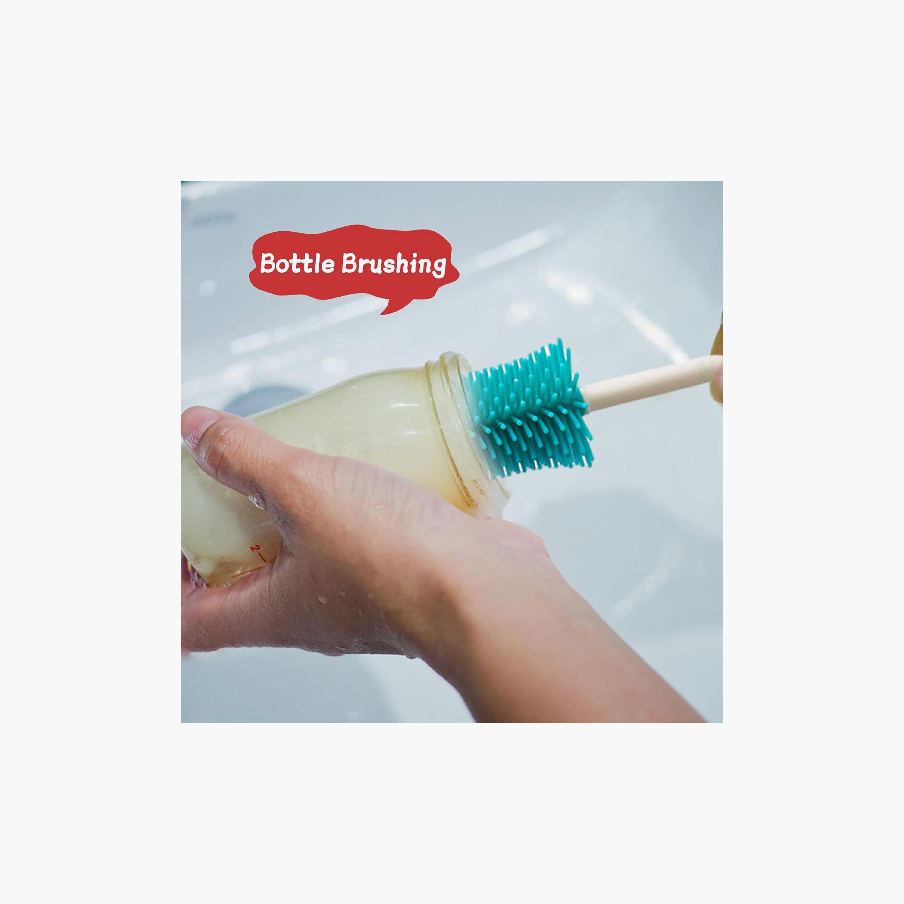 Factory Price Kaylen Silicone Feeding Bottle Cleaning Brush Set-baby-feeding-accessories-image-4