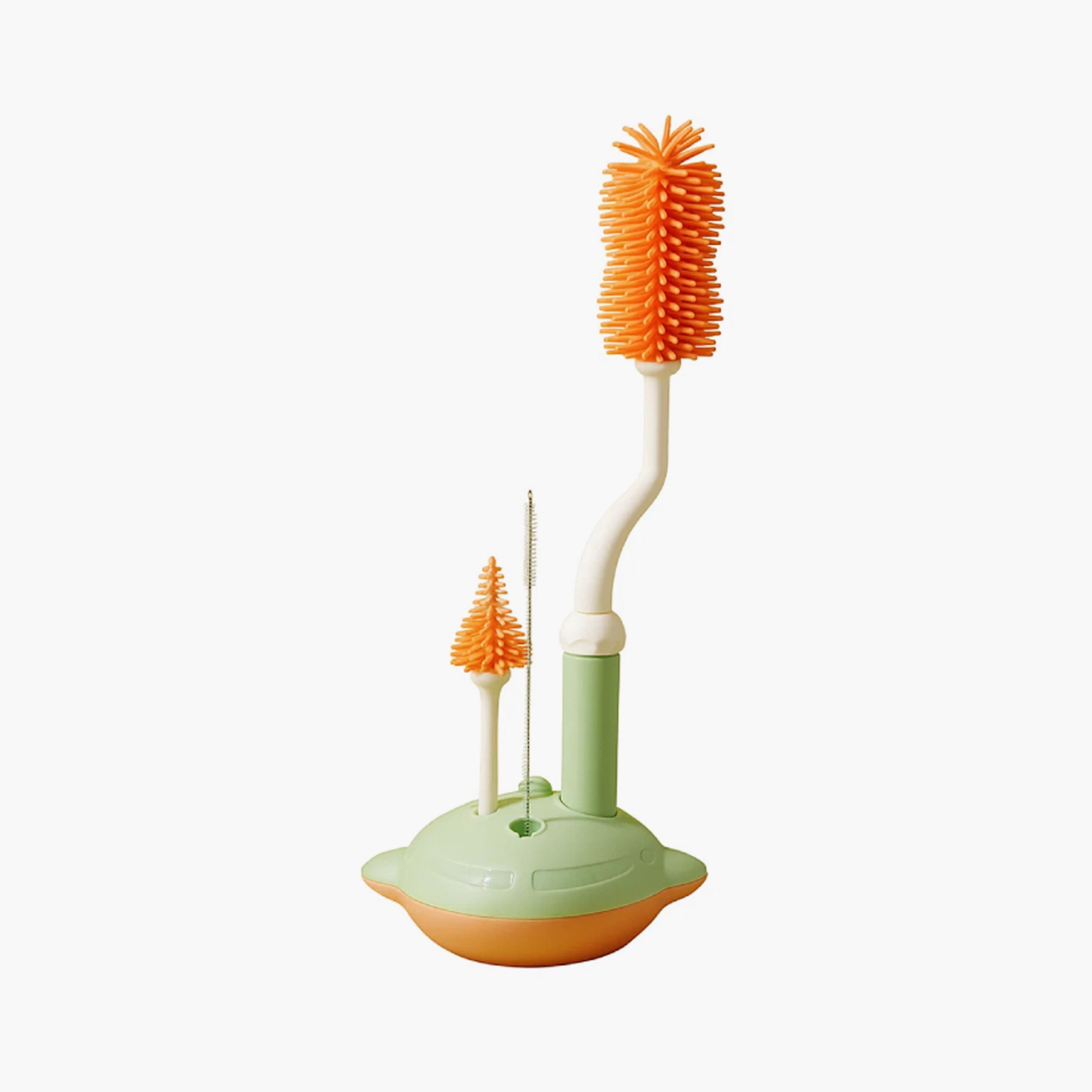 Factory Price Amy Silicone Feeding Bottle Cleaning Brush Set-baby-feeding-accessories-image-1
