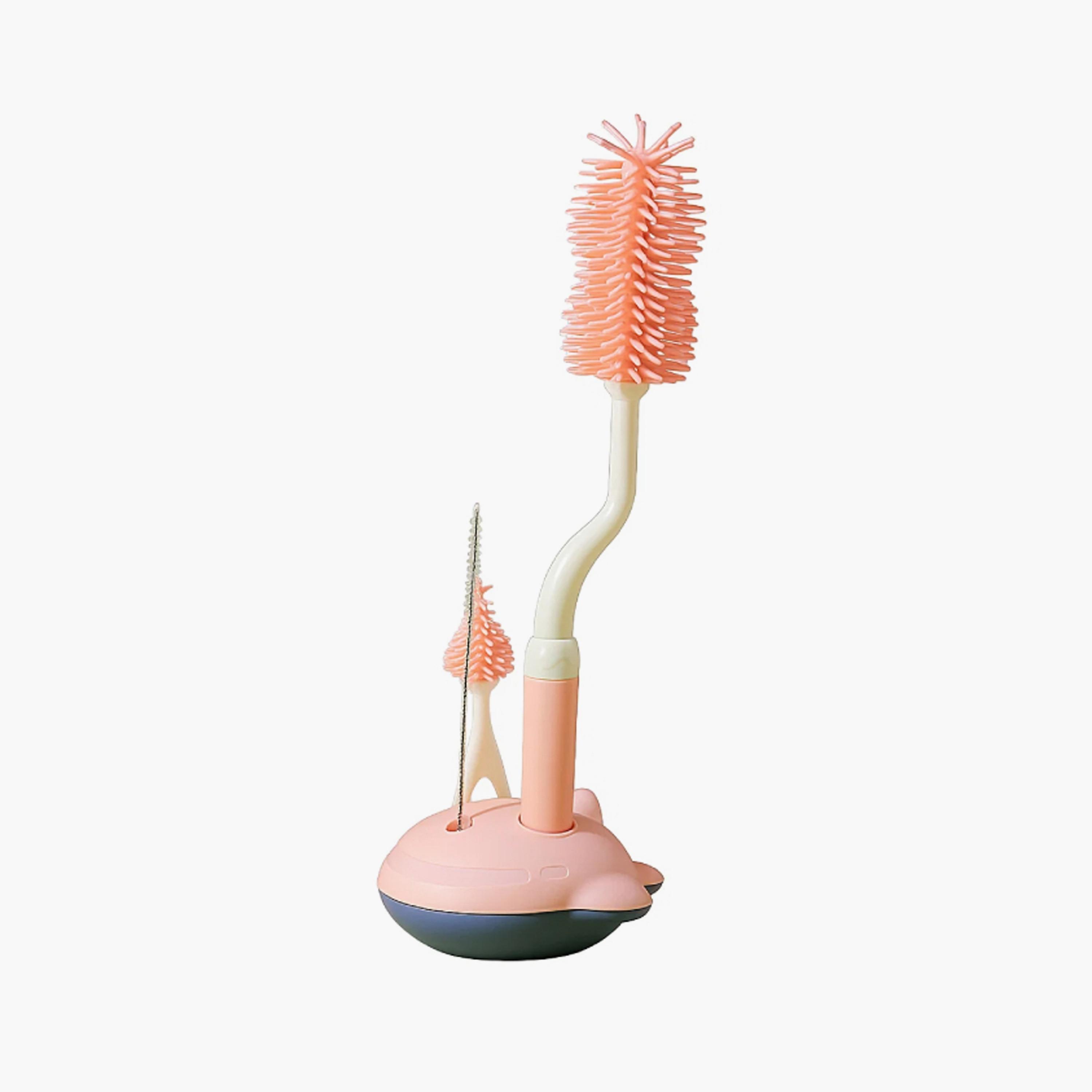 Factory Price Amy Silicone Feeding Bottle Cleaning Brush Set-baby-feeding-accessories-image-1