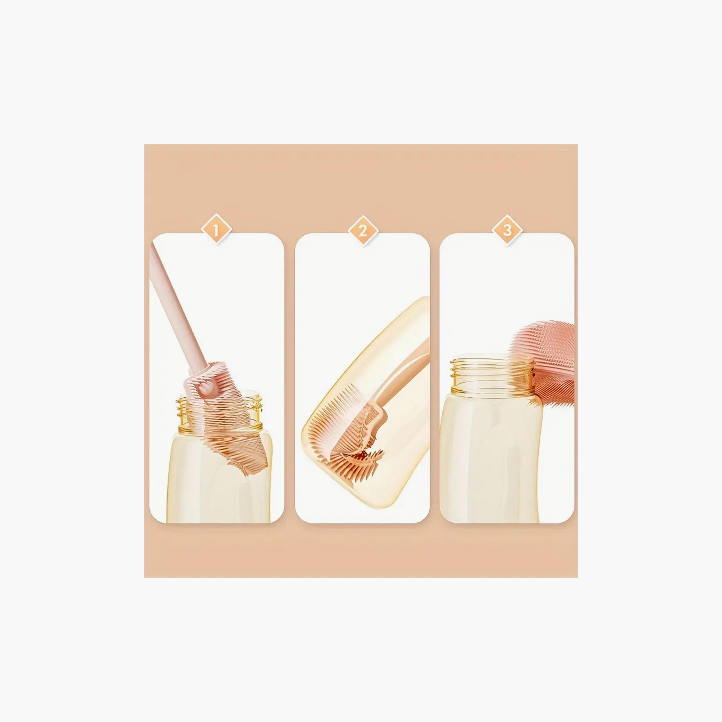 Factory Price Luna Silicone Feeding Bottle Cleaning Brush Set-baby-feeding-accessories-image-2