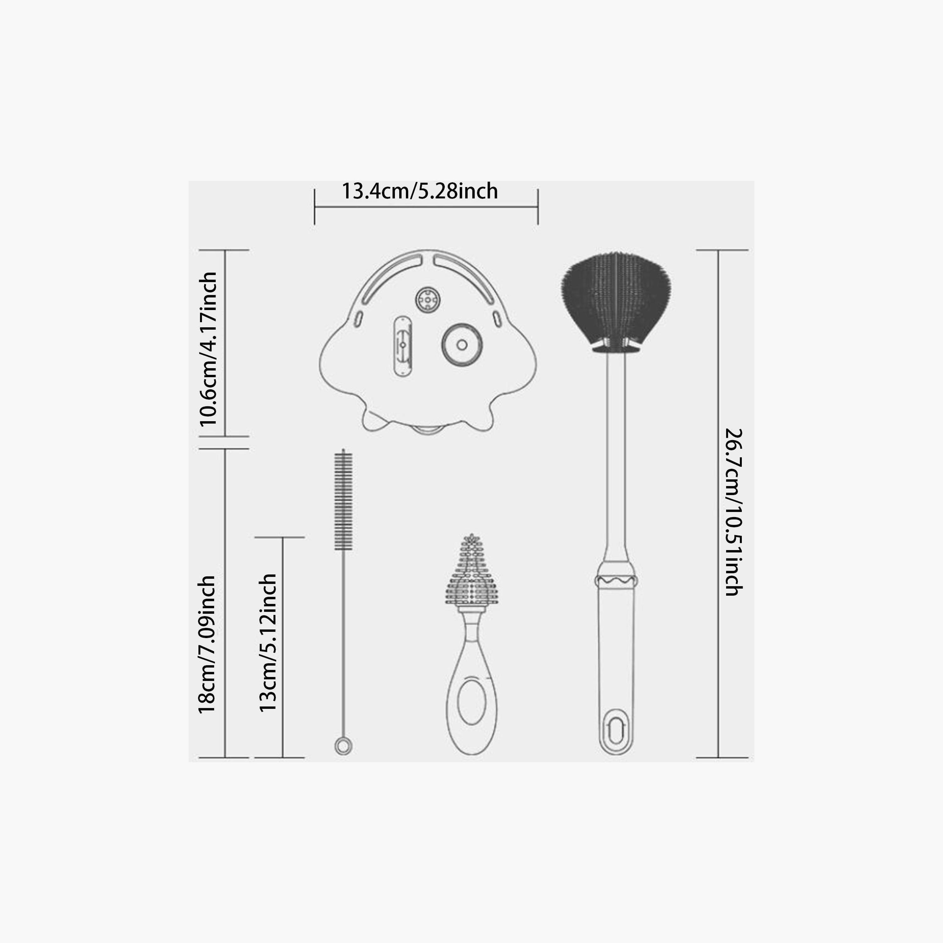 Factory Price Luna Silicone Feeding Bottle Cleaning Brush Set-baby-feeding-accessories-image-6