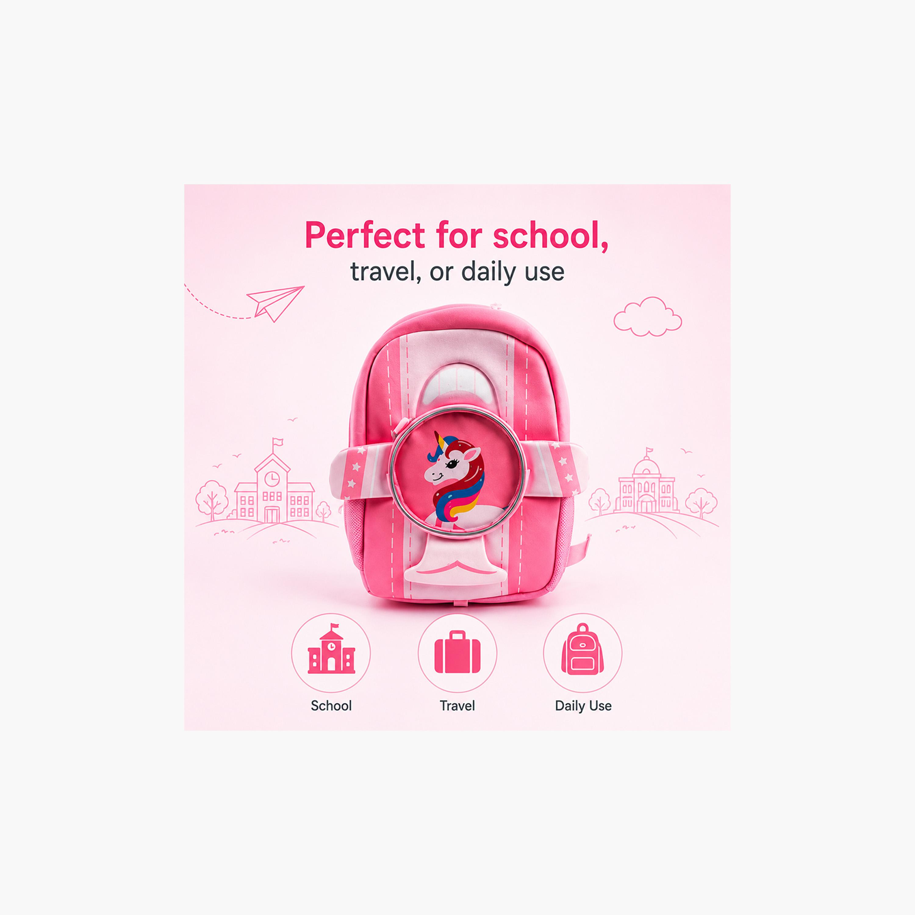 حقيبة ظهر مطبوعة بـ باربي للبنات من كوكوبي - وردي-school-bagsandbackpacks-backpacks-image-4