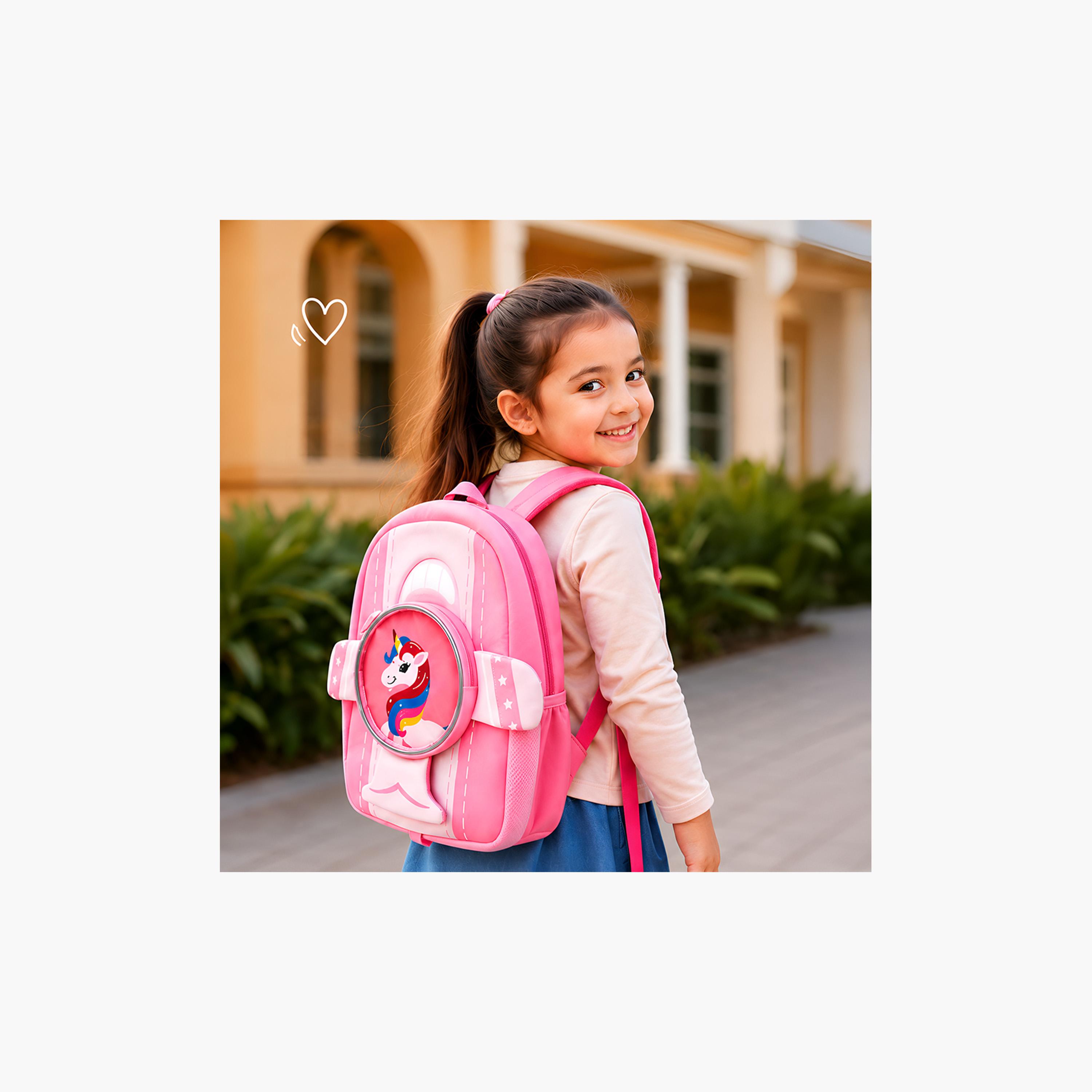 حقيبة ظهر مطبوعة بـ باربي للبنات من كوكوبي - وردي-school-bagsandbackpacks-backpacks-image-7