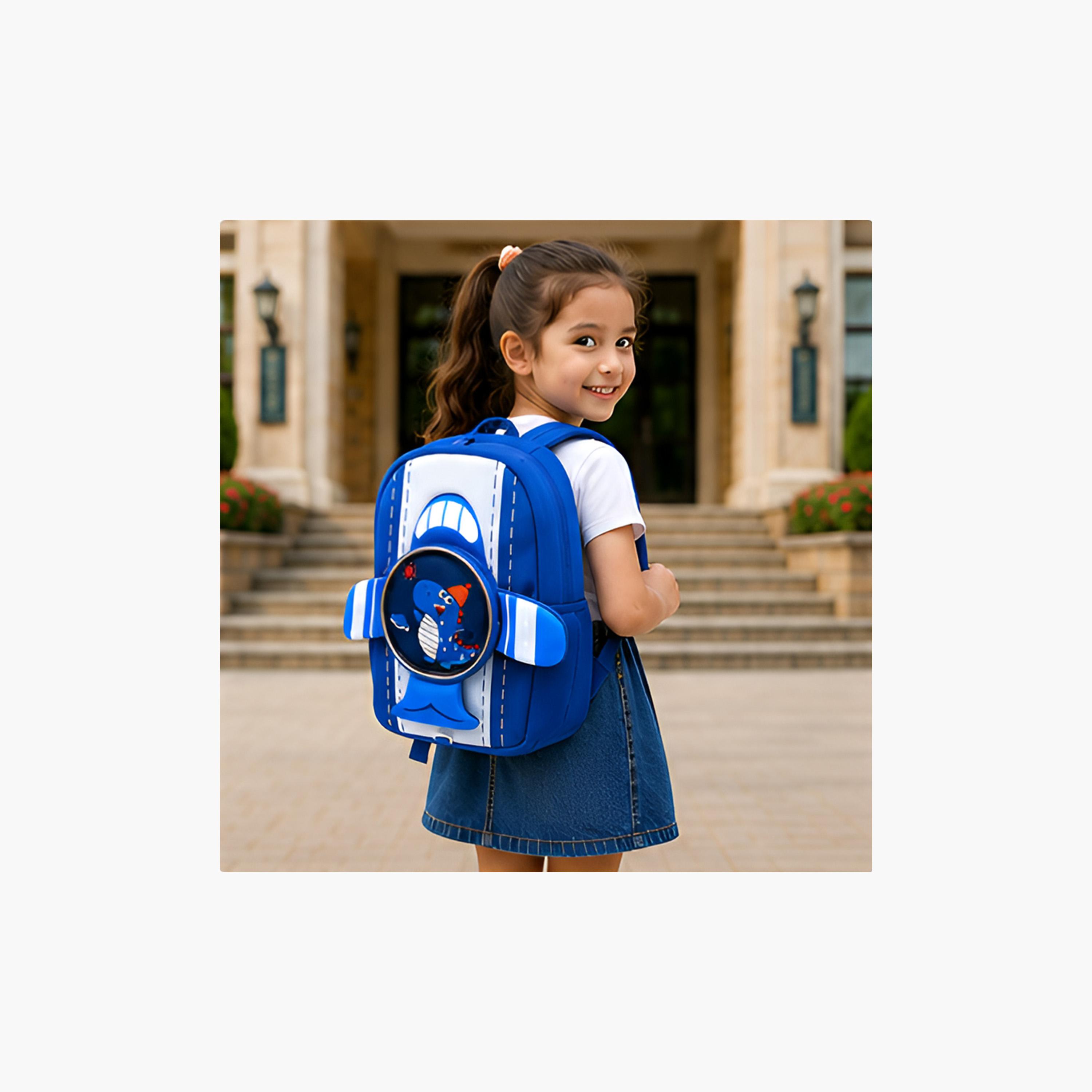 Cocobee Dinosaur Printed Backpack For Boys - Blue - 16.5 inch-school-bagsandbackpacks-backpacks-image-10