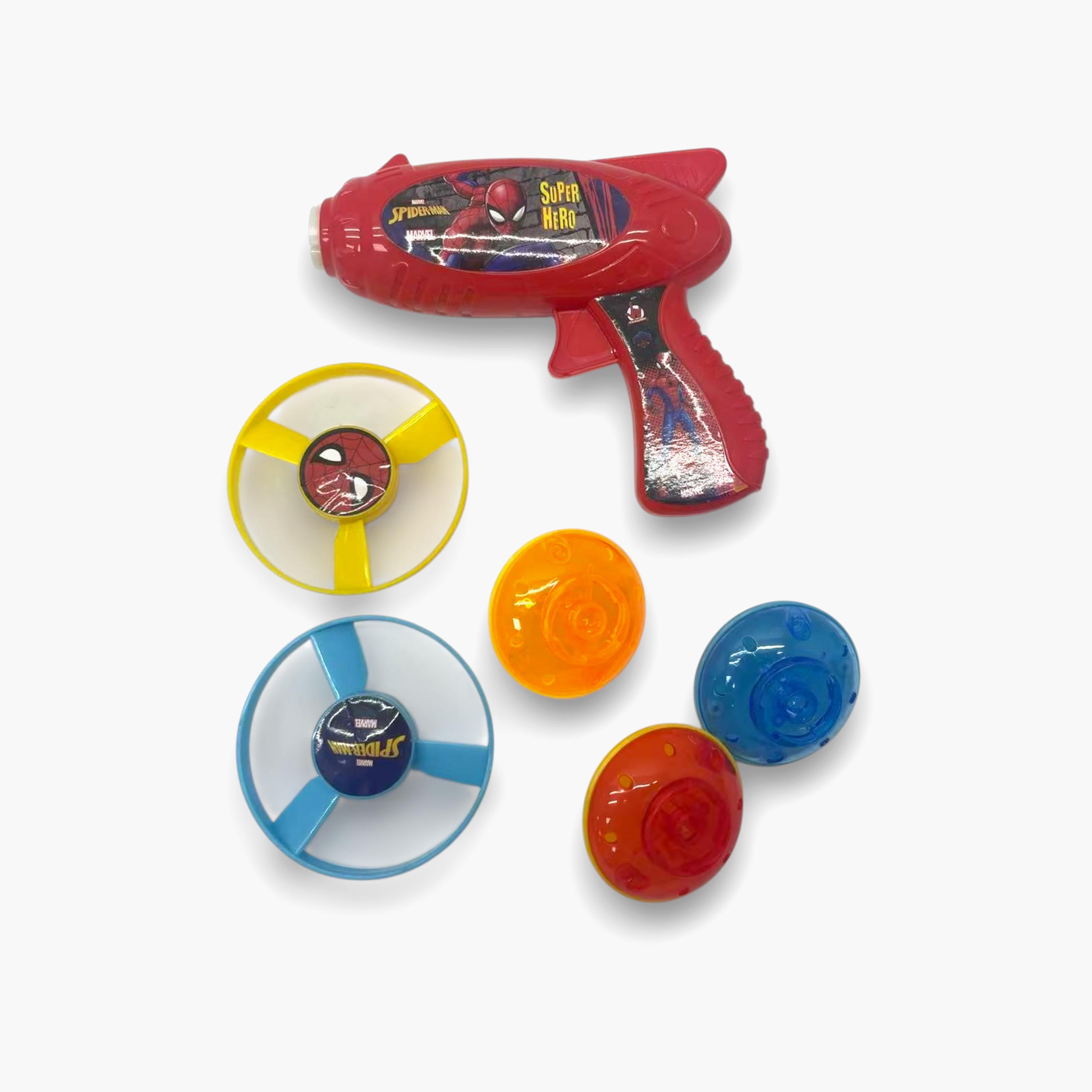 مسدس أطباق طائرة علوي من مارفل سبايدر-مان مع 3 أقراص - متعدد الألوان-toys-outdoor-activity-image-1