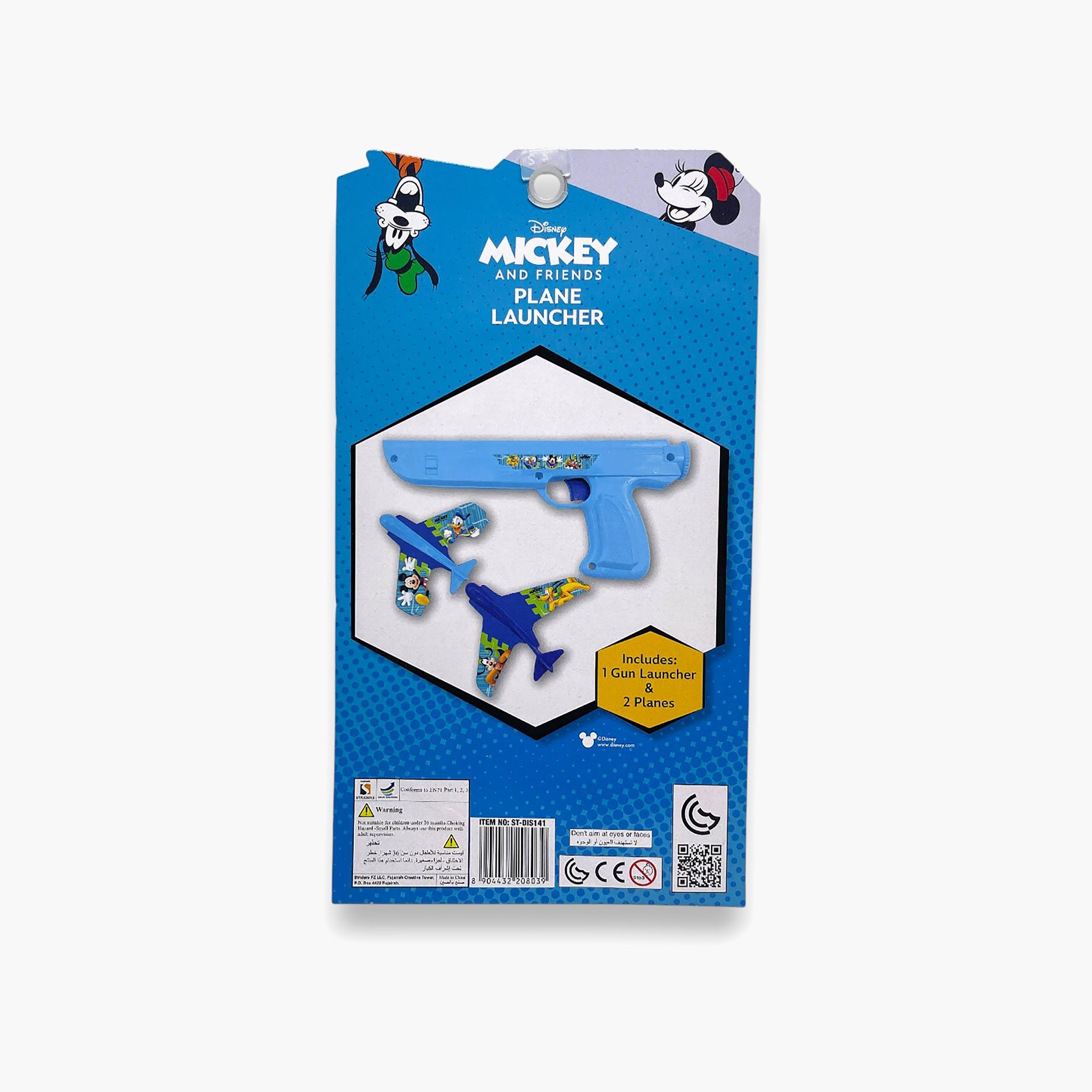 Disney Mickey Mouse Plane Launcher Toy with 2 Aeroplanes - Blue-toys-outdoor-activity-image-3