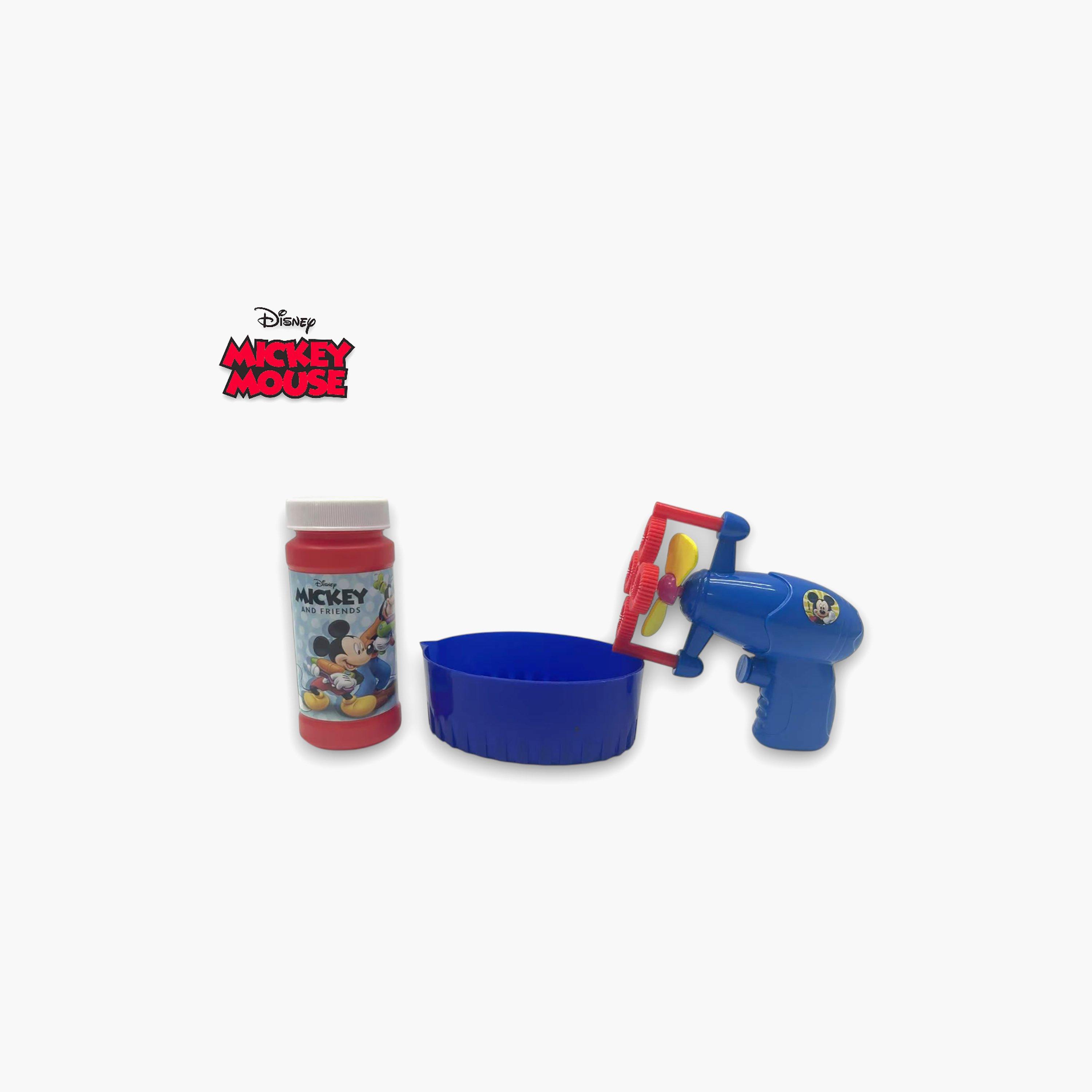 Disney Mickey Mouse Bubble Gun Toy with Bubble Solution & Tray - Multicolor-toys-outdoor-activity-image-2