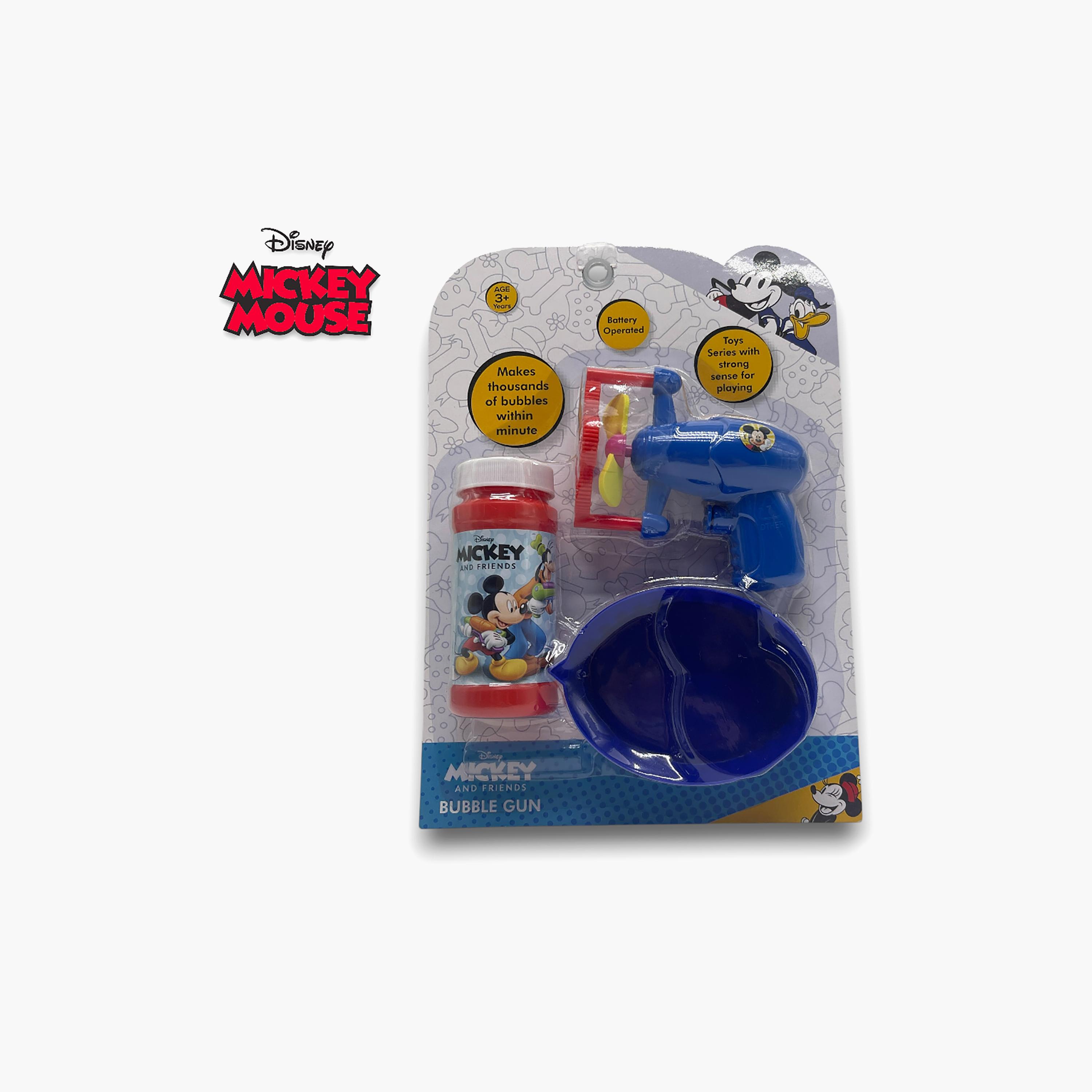 Disney Mickey Mouse Bubble Gun Toy with Bubble Solution & Tray - Multicolor-toys-outdoor-activity-image-3