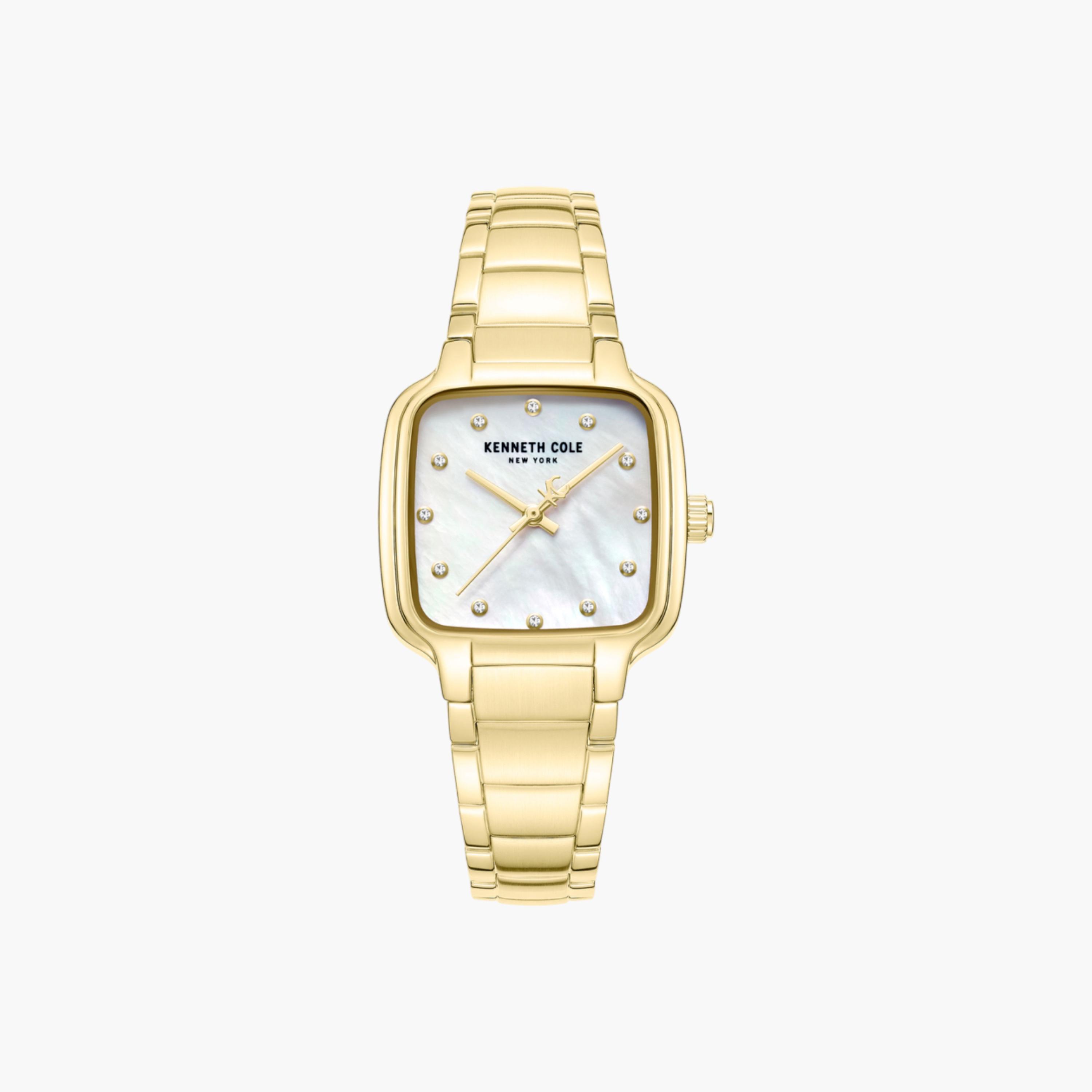 Broome White Mother-of-pearl Dial Gold Stainless Steel Bracelet Analog Watch for Women 28mm-women-watchesandjewellery-watches-image-1