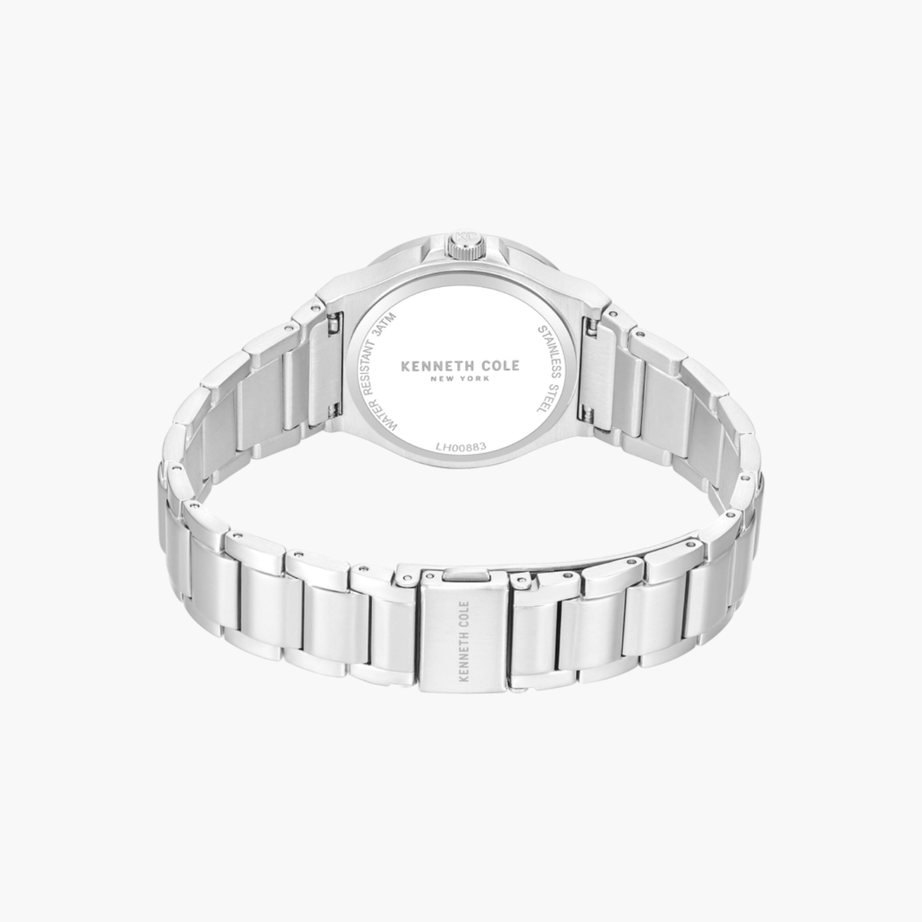 Glenville Blue Dial Silver Stainless Steel Bracelet Analog Watch for Women - 32mm-women-watchesandjewellery-watches-image-3