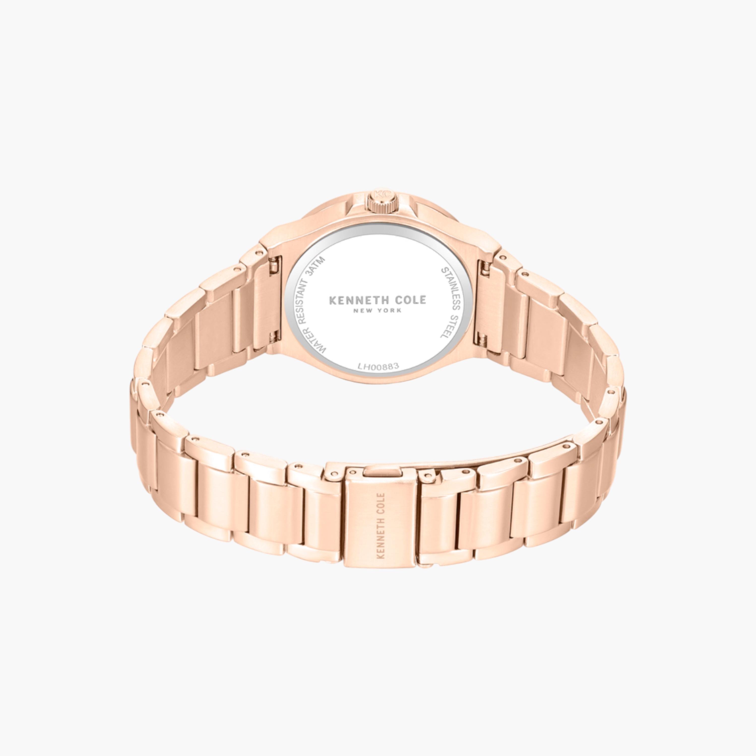 Glenville Chocolate Dial Rose Gold Stainless Steel Bracelet Analog Watch for Women - 32mm-women-watchesandjewellery-watches-image-3