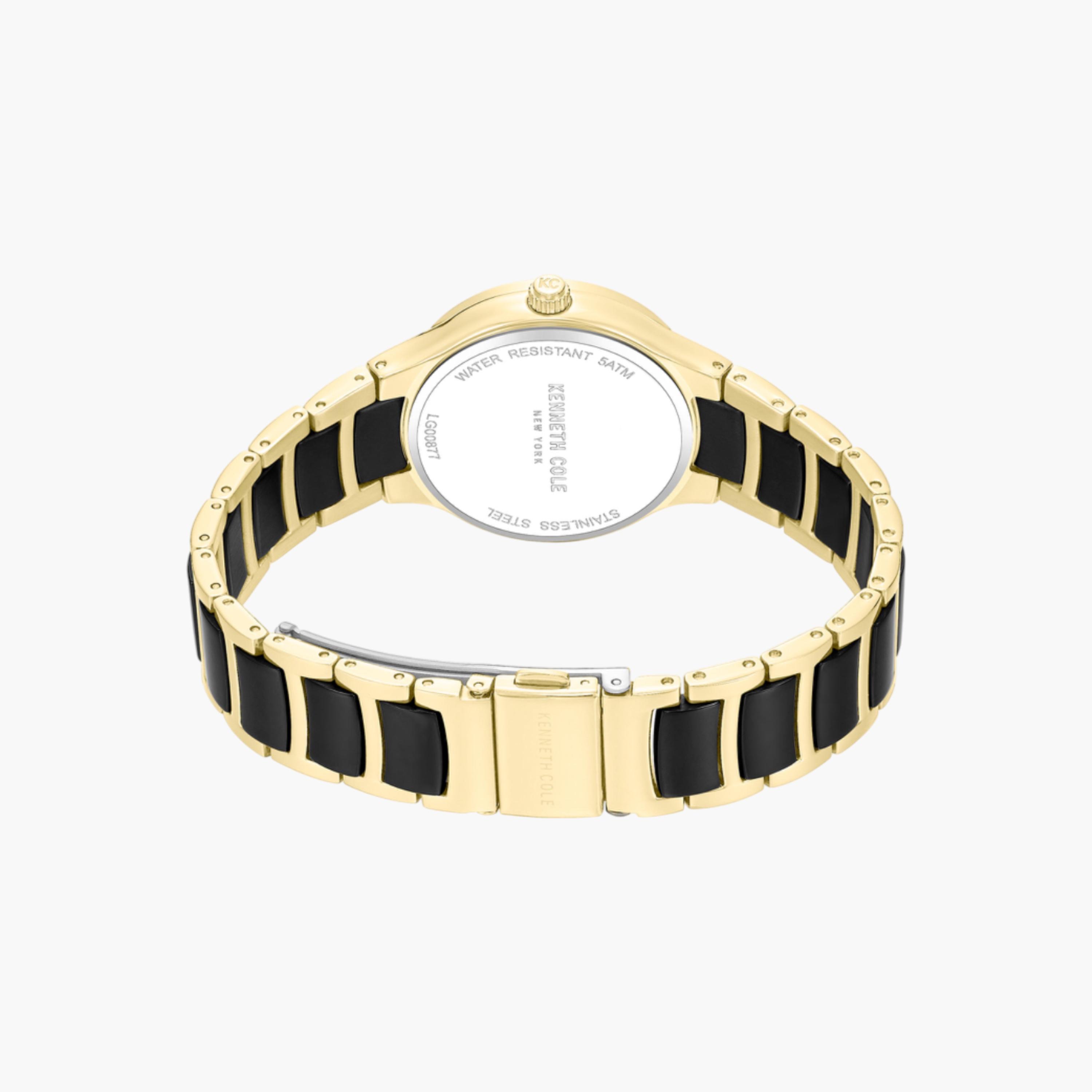 Monroe Black Mother-of-pearl Dial Stainless Steel Bracelet Analog Watch for Women - 34mm-women-watchesandjewellery-watches-image-3