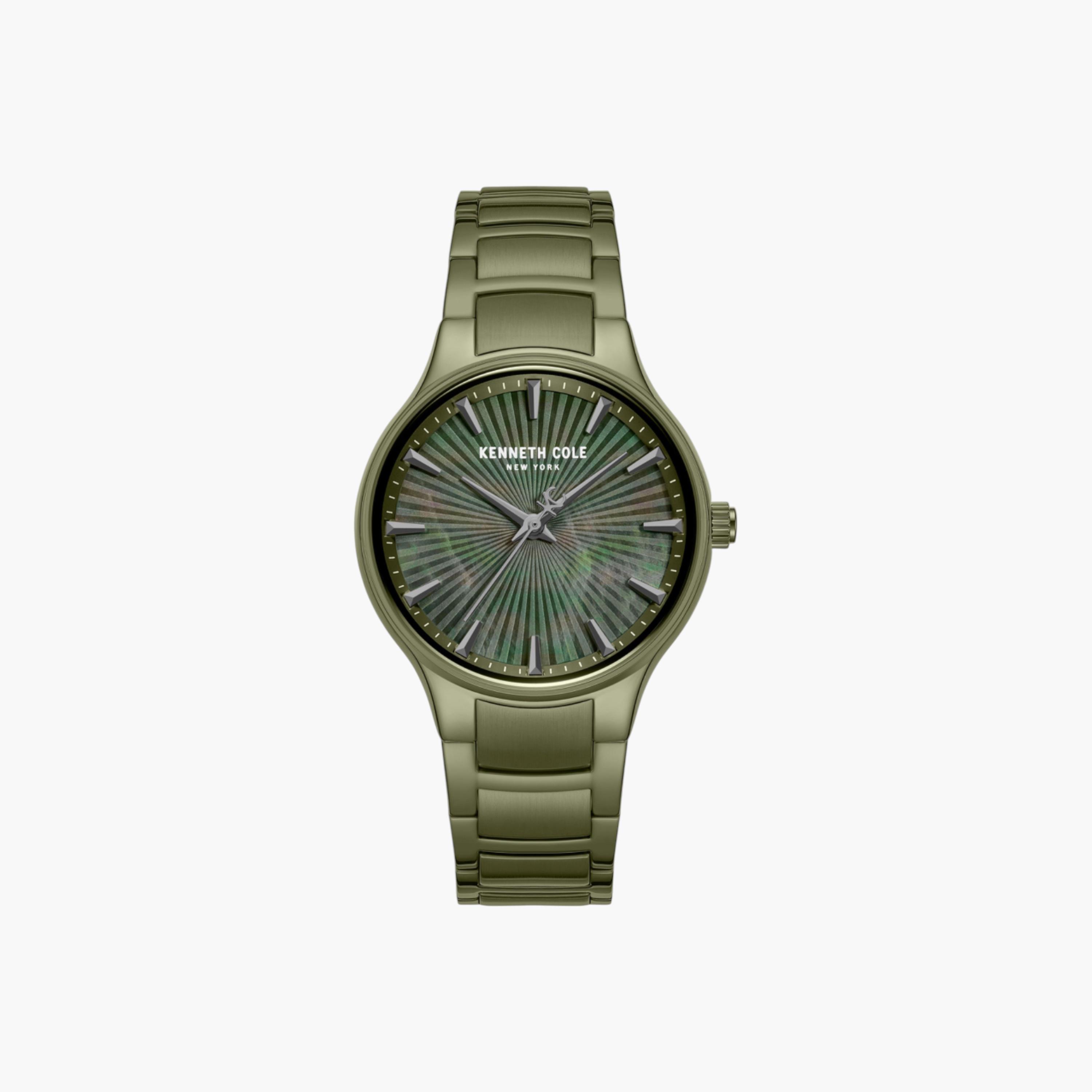 Monroe Green Mother-of-pearl Dial Stainless Steel Bracelet Analog Watch for Women - 34mm-women-watchesandjewellery-watches-image-1