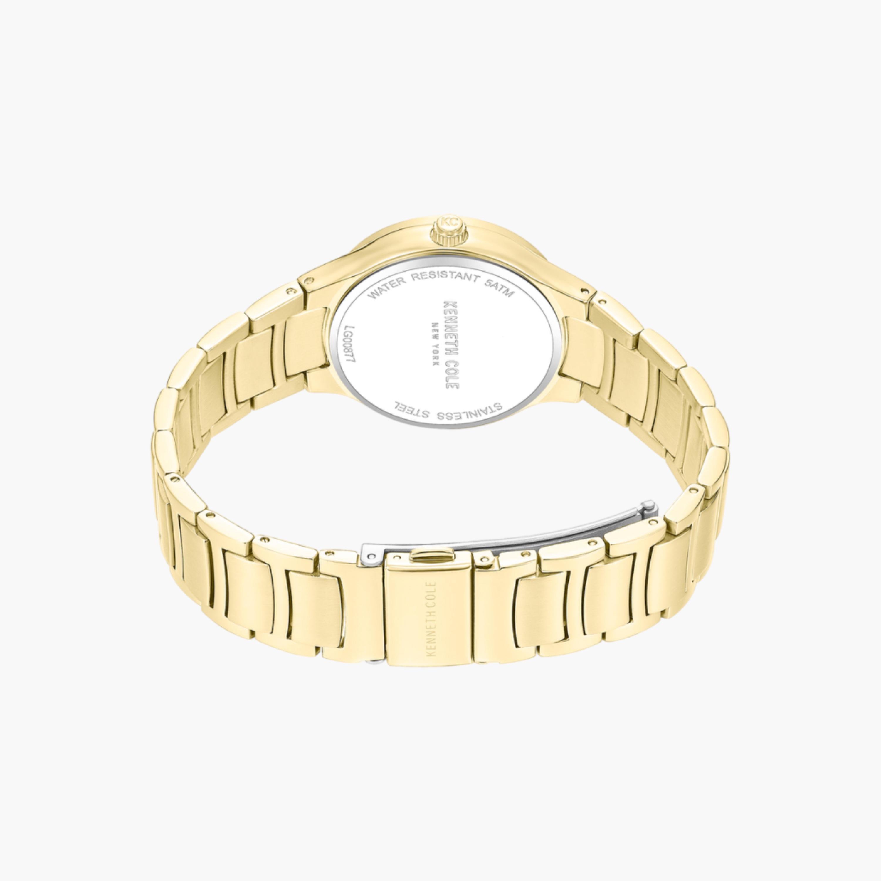 ساعة تناظرية بسوار ستانلس ستيل ومينا أبيض من عرق اللؤلؤ للنساء من مونرو - 34 ملم-women-watchesandjewellery-watches-image-3