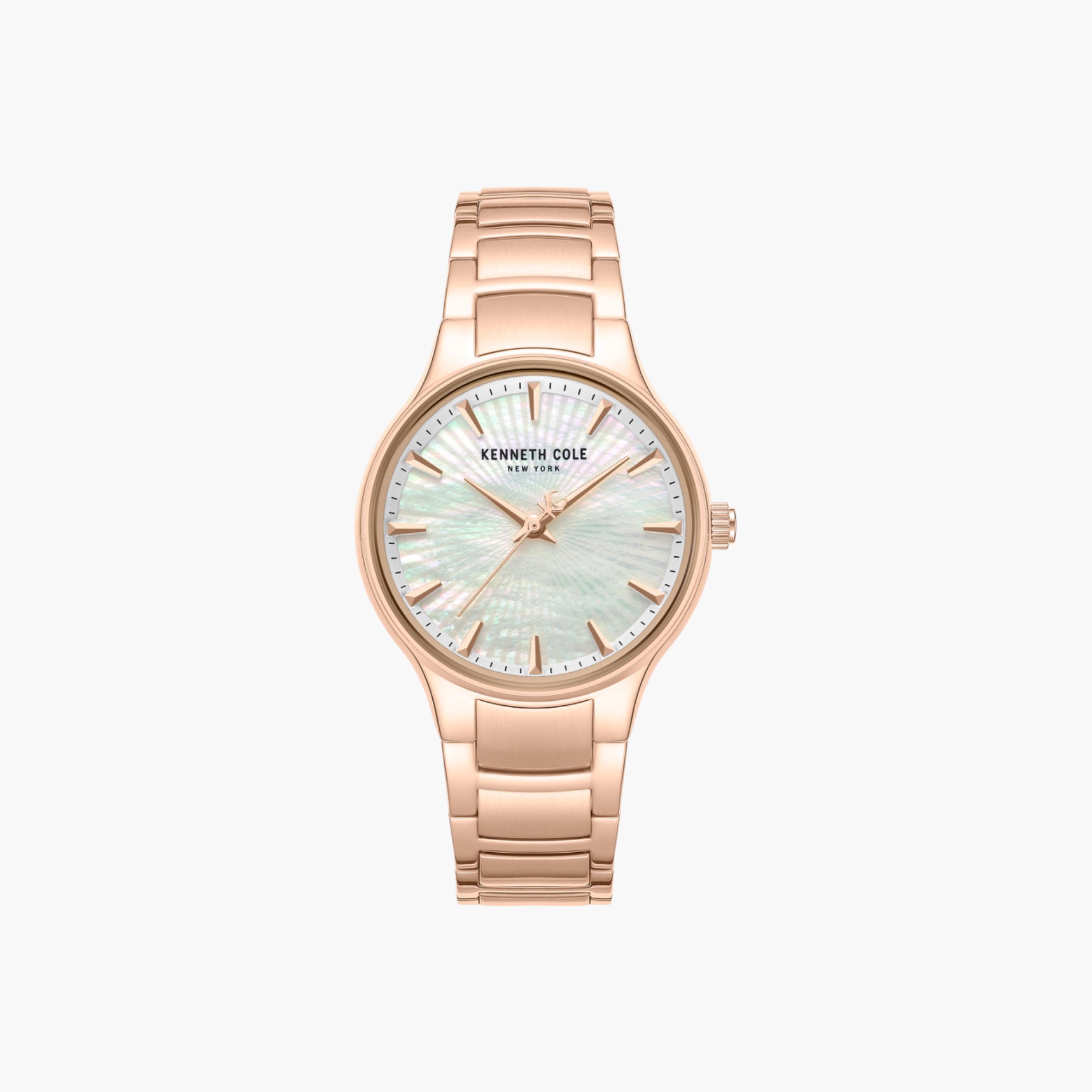 Monroe White Mother-of-pearl Dial Stainless Steel Bracelet Analog Watch for Women - 34mm-women-watchesandjewellery-watches-image-1