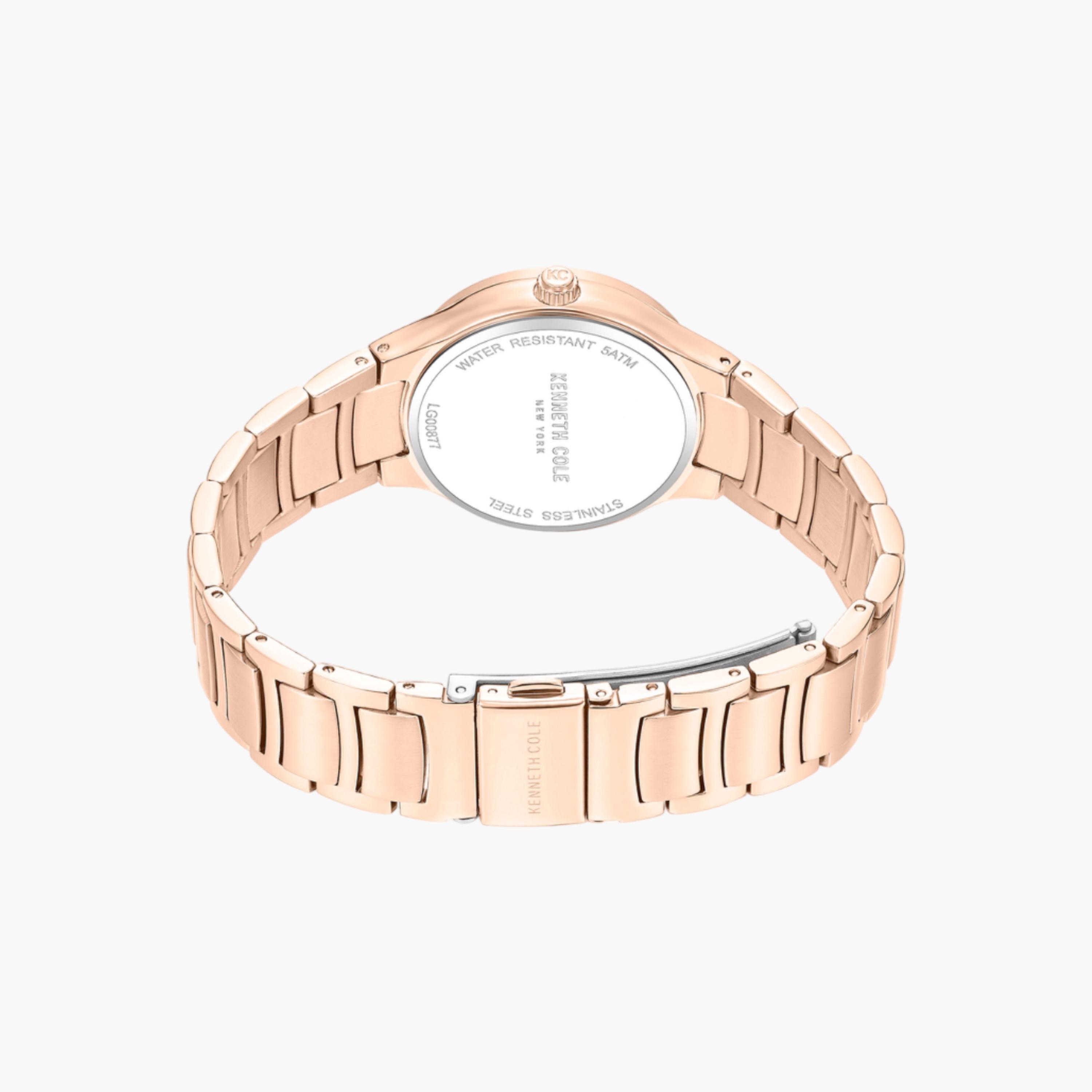 Monroe White Mother-of-pearl Dial Stainless Steel Bracelet Analog Watch for Women - 34mm-women-watchesandjewellery-watches-image-3