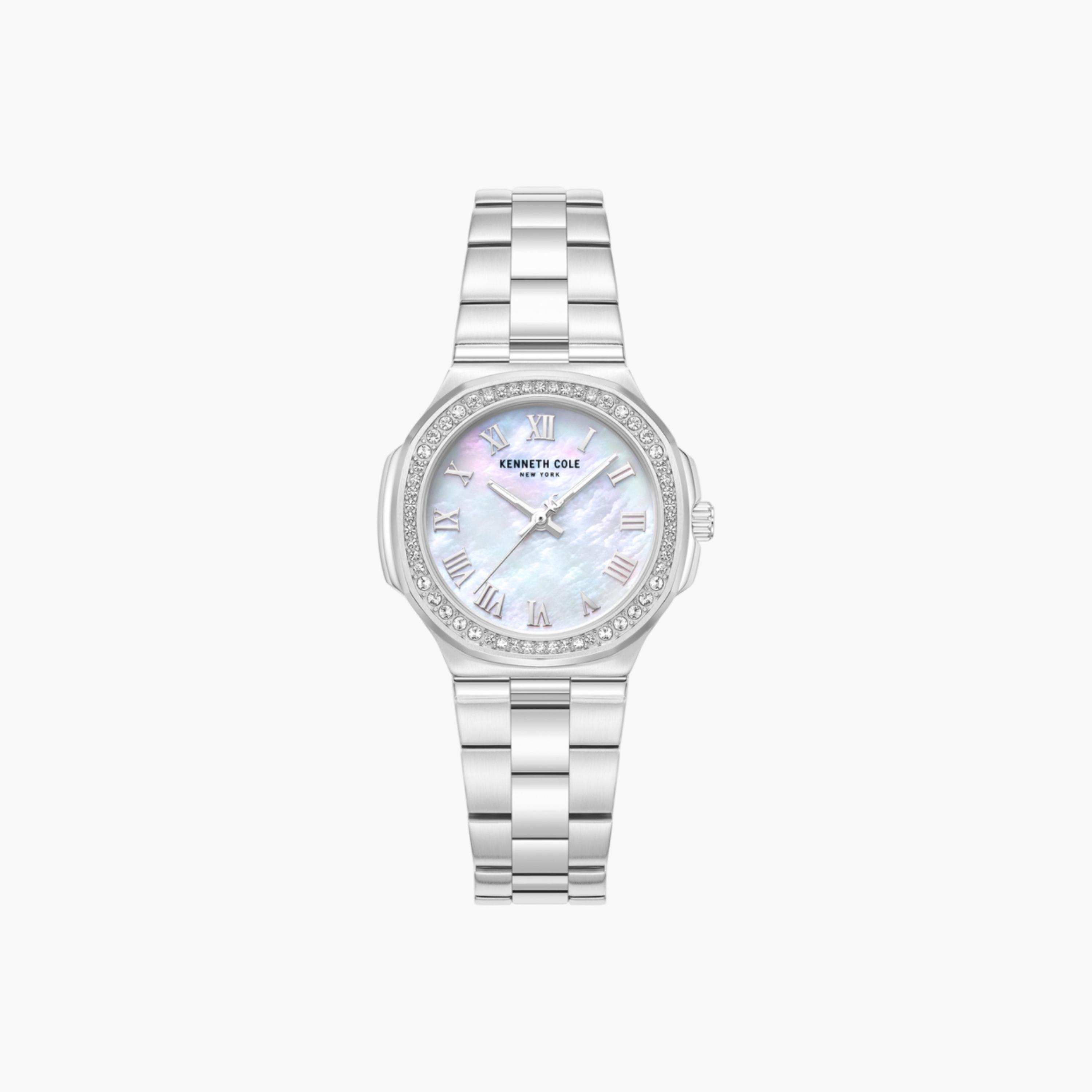 Rockland White Mother-of-pearl Dial Stainless Steel Bracelet Analog Watch for Women - 33mm-women-watchesandjewellery-watches-image-1