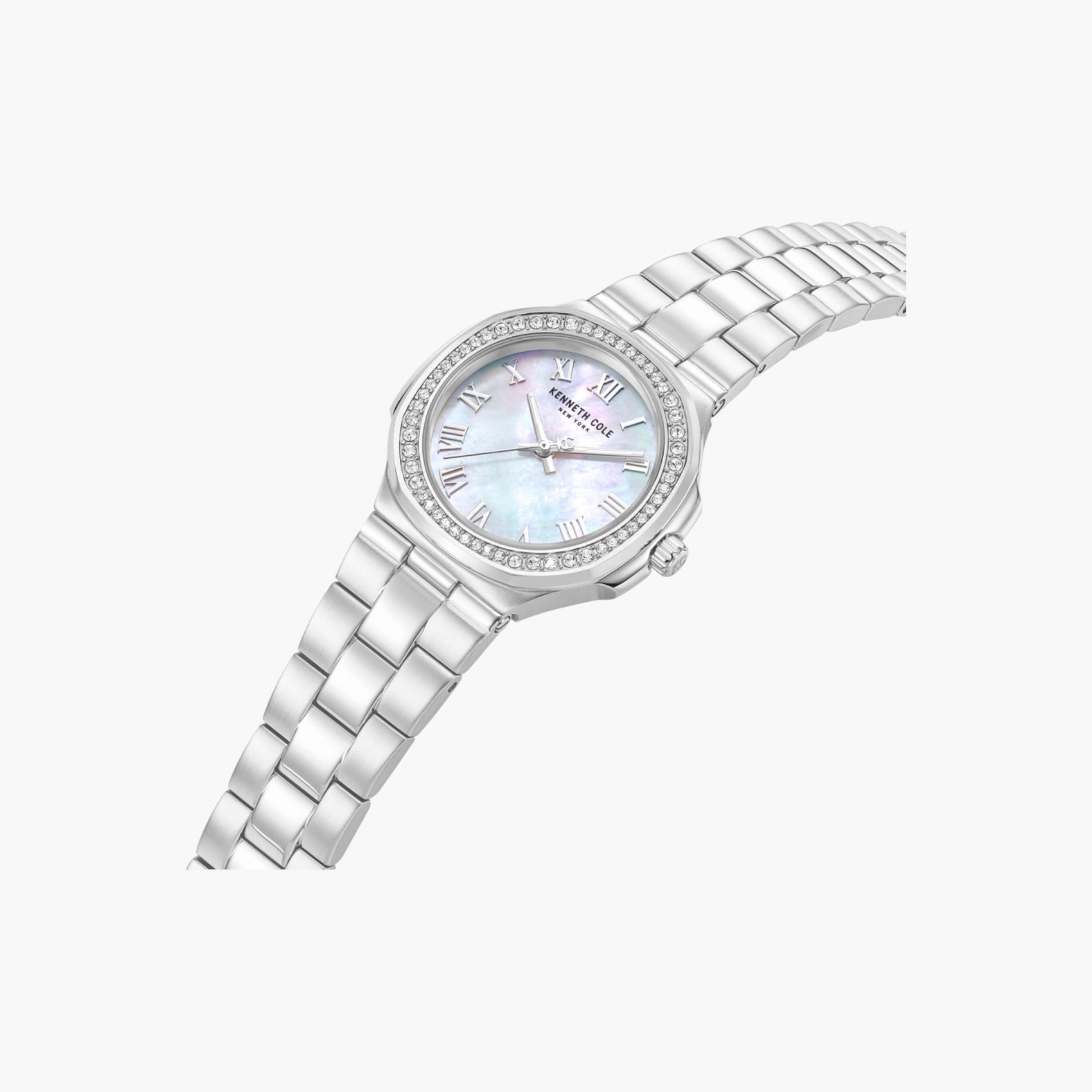 Rockland White Mother-of-pearl Dial Stainless Steel Bracelet Analog Watch for Women - 33mm-women-watchesandjewellery-watches-image-2