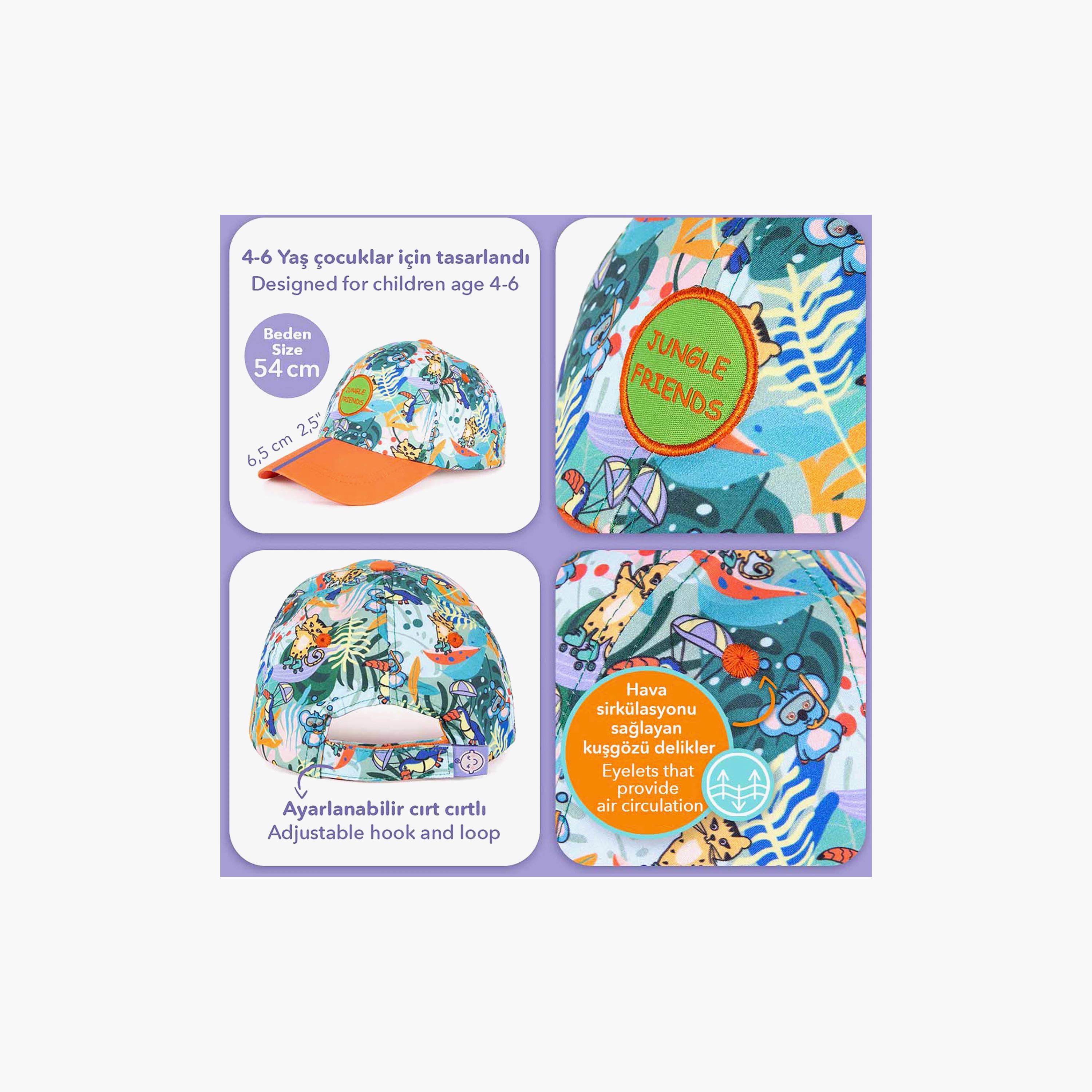 Milk&Moo Kid's Hat - Jungle Friends - 4-6 Years-boys-accessories-caps-image-5