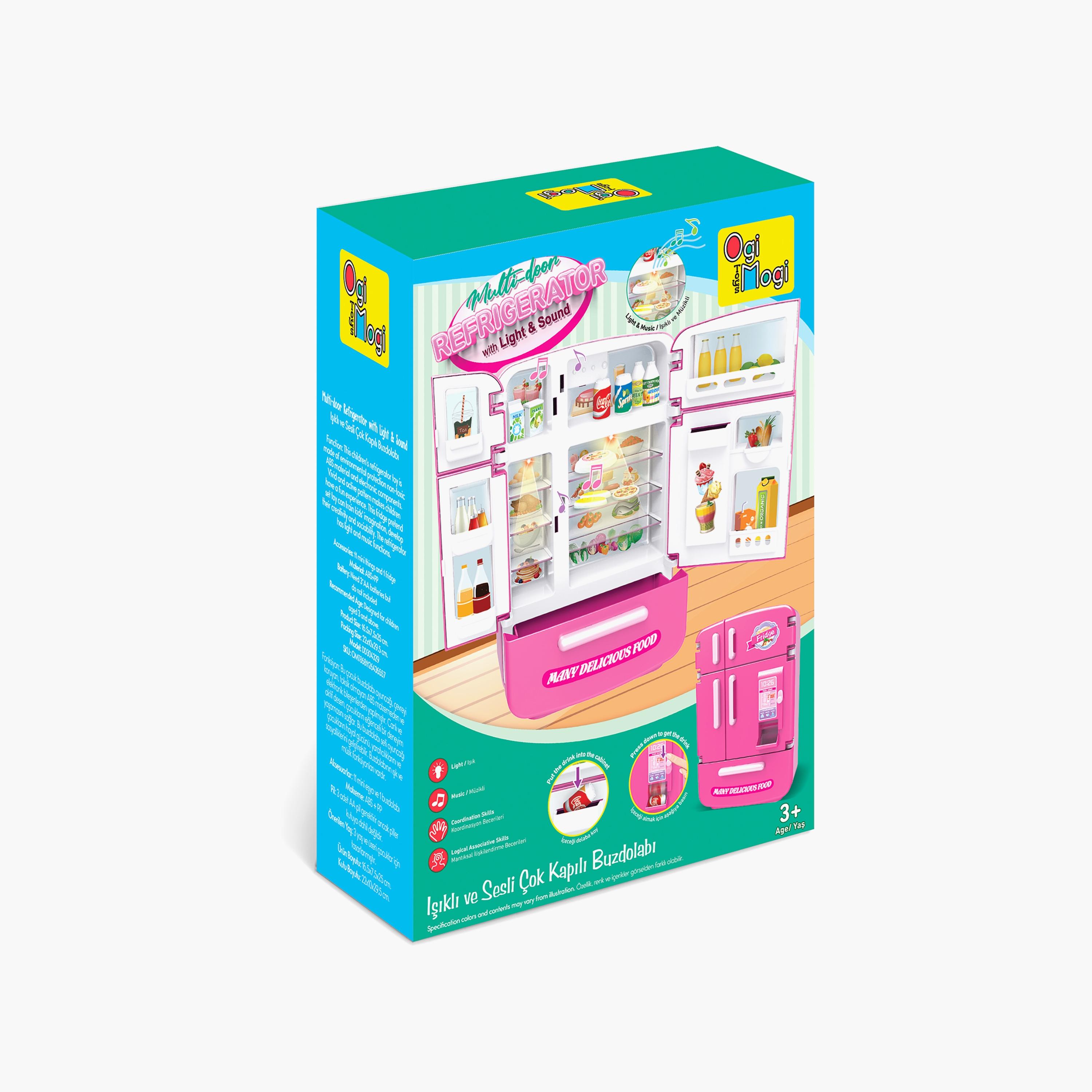 مجموعة لعب أدوار ثلاجة متعددة الأبواب مع إضاءة وصوت من أوجي موجي-toys-roleplay-kitchensets-image-4